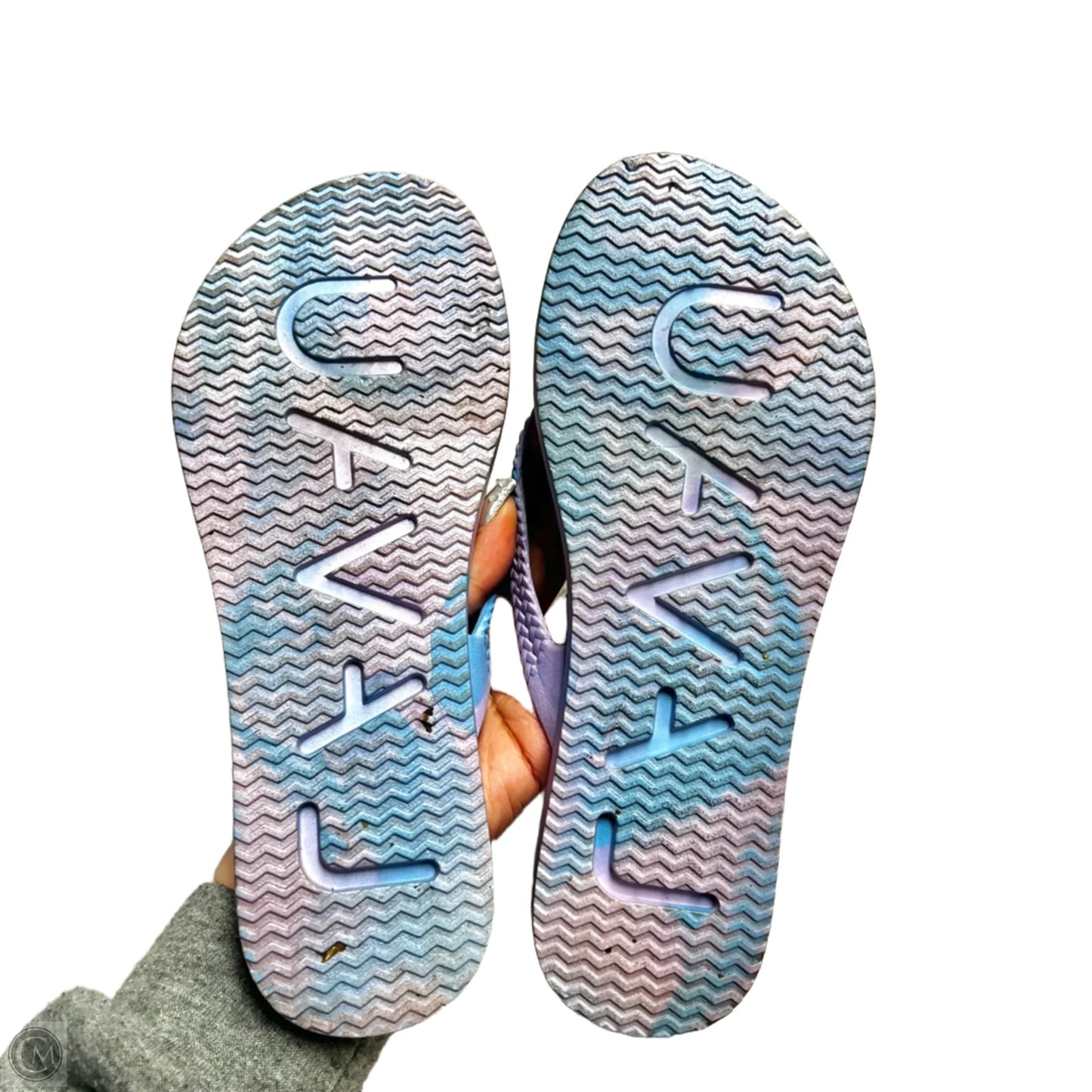 Sandals Flats By Lavau In Blue & Purple, Size: 6