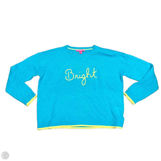 Sweater Designer By Lilly Pulitzer In Blue & Yellow, Size: Xl