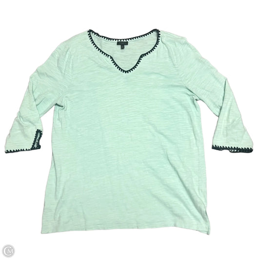 Top Long Sleeve By Talbots In Blue & Green, Size: L