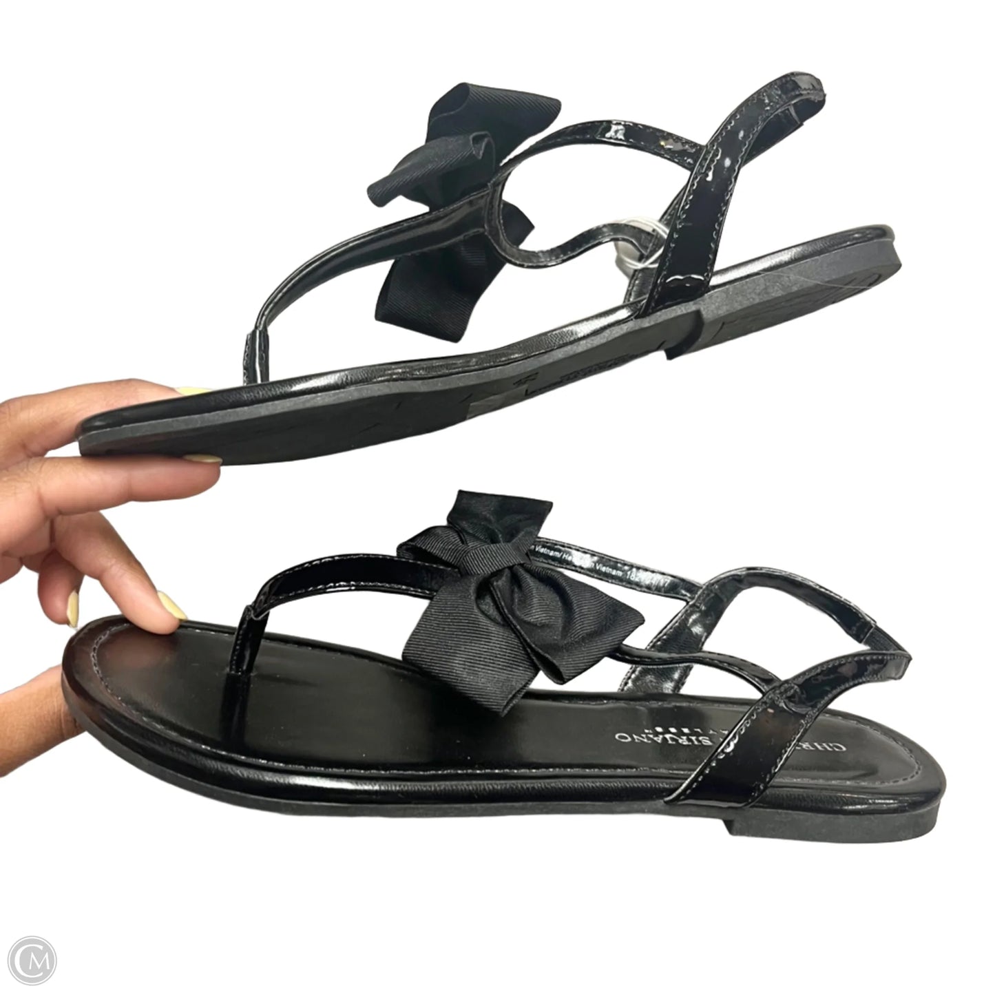 Sandals Flats By Christian Siriano In Black, Size: 6.5