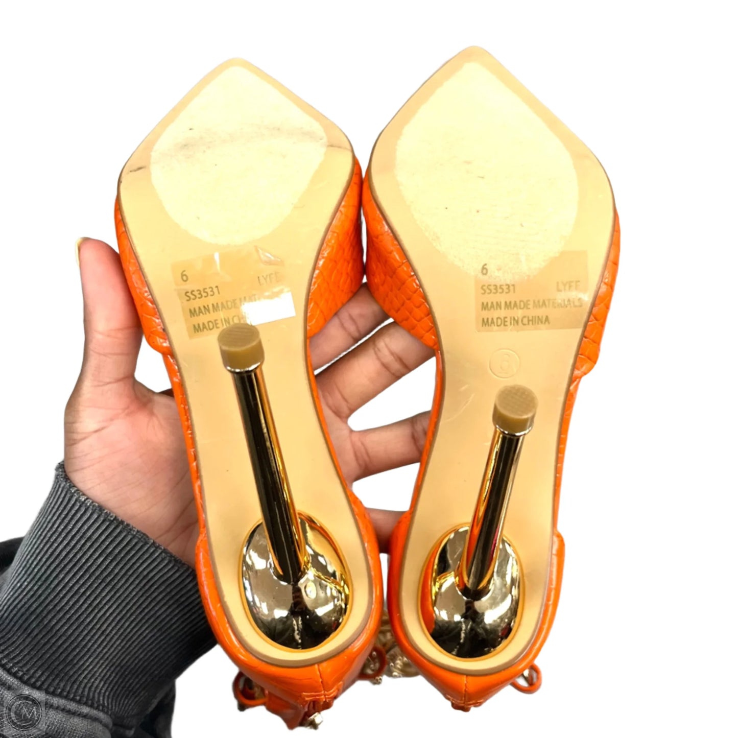 Shoes Heels Stiletto By Lemonade In Orange, Size: 6