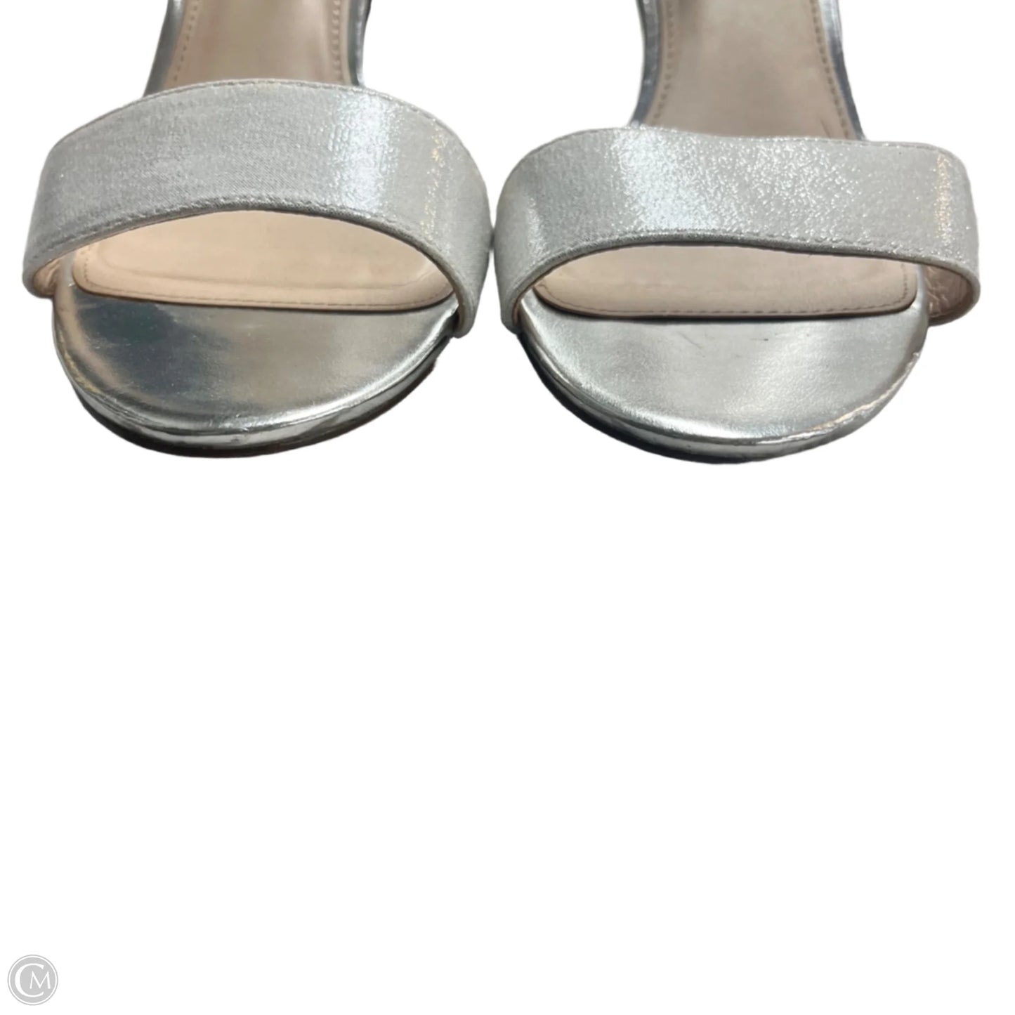 Sandals Heels Kitten By Nina In Silver, Size: 8.5