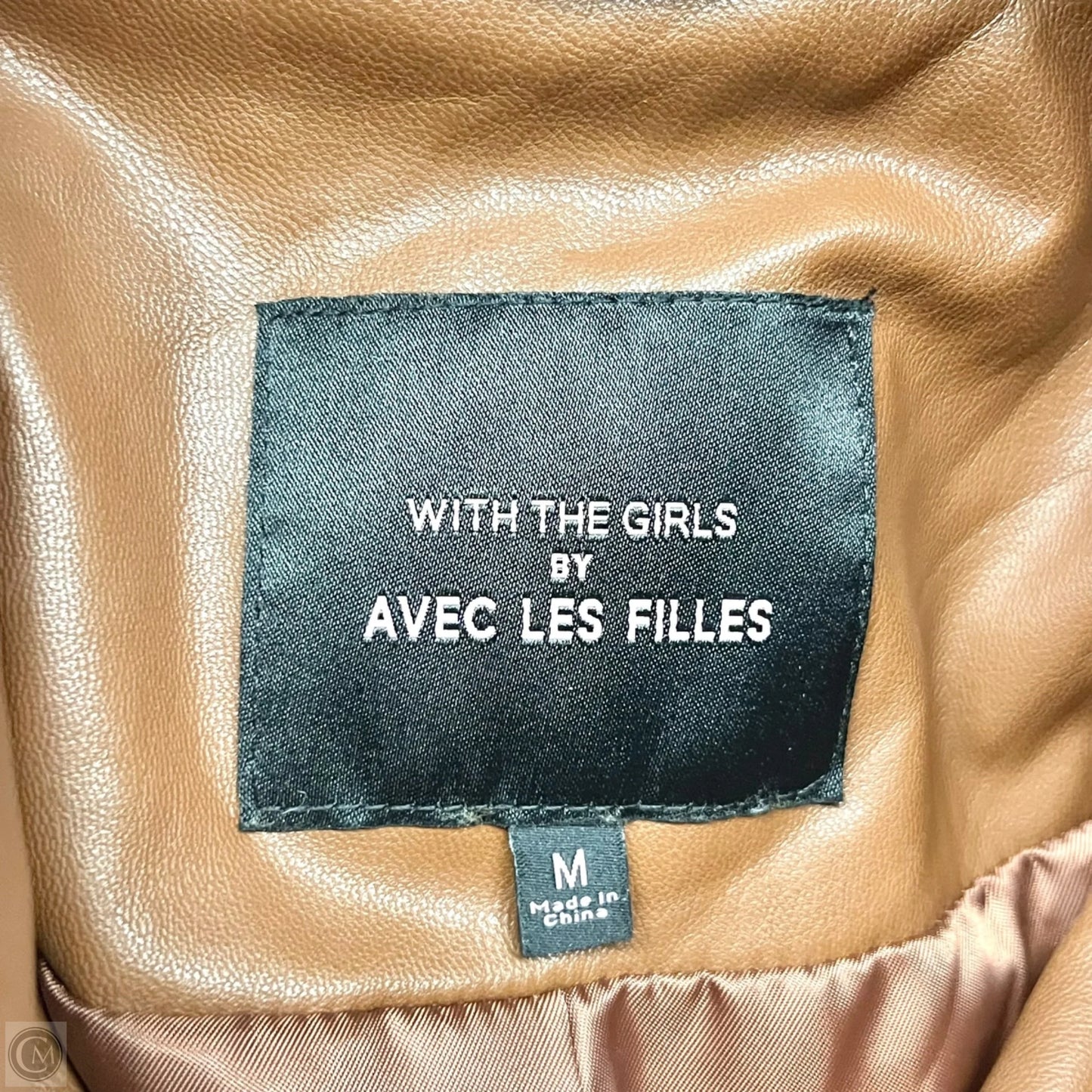 Coat Puffer & Quilted By Avec Les Filles In Brown, Size: M