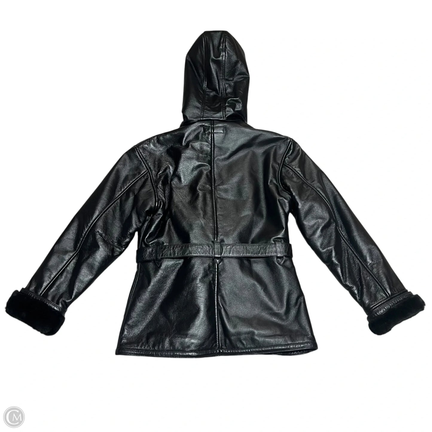 Jacket Leather By Wilsons Leather In Black, Size: S