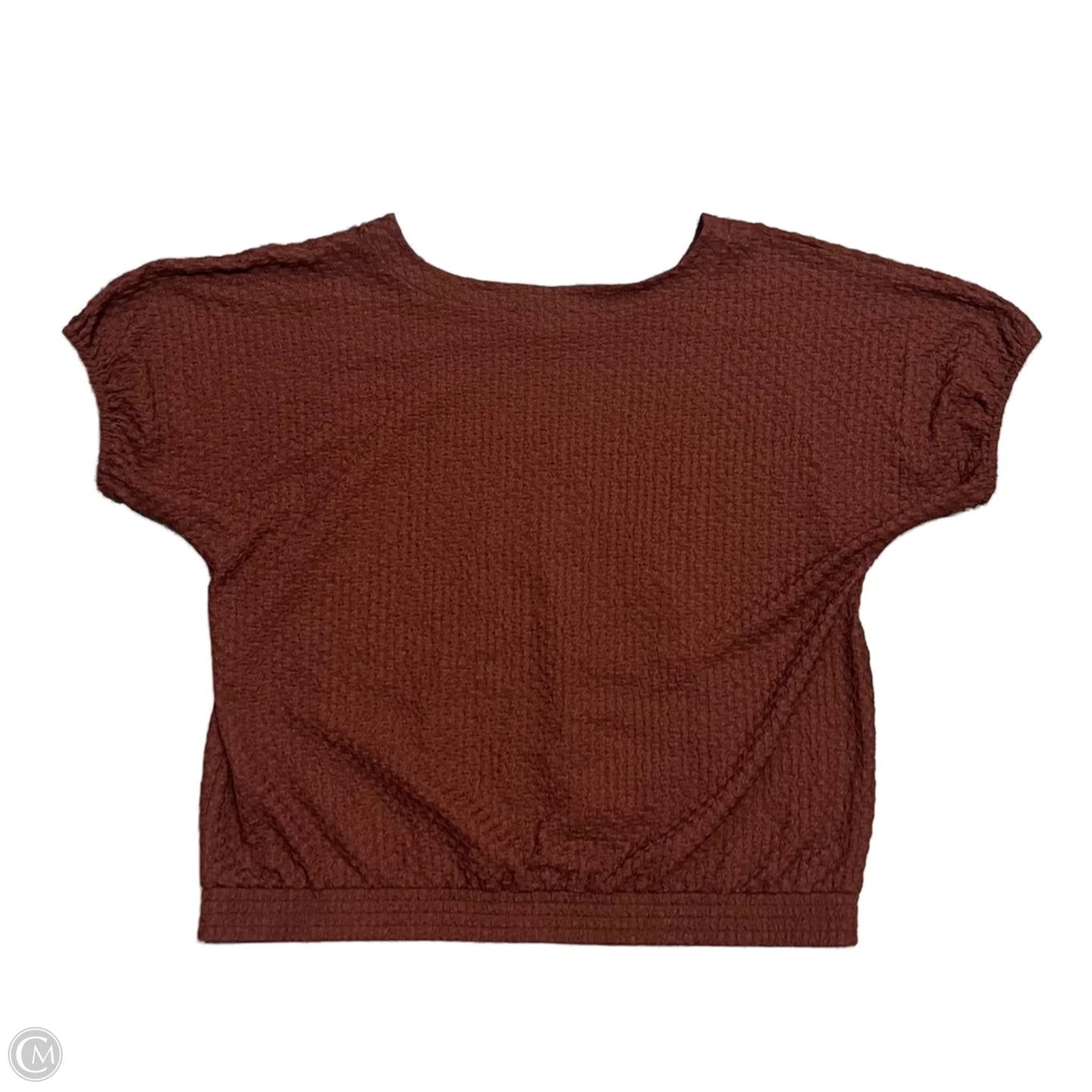 Top Short Sleeve By Loft In Brown, Size: Xl
