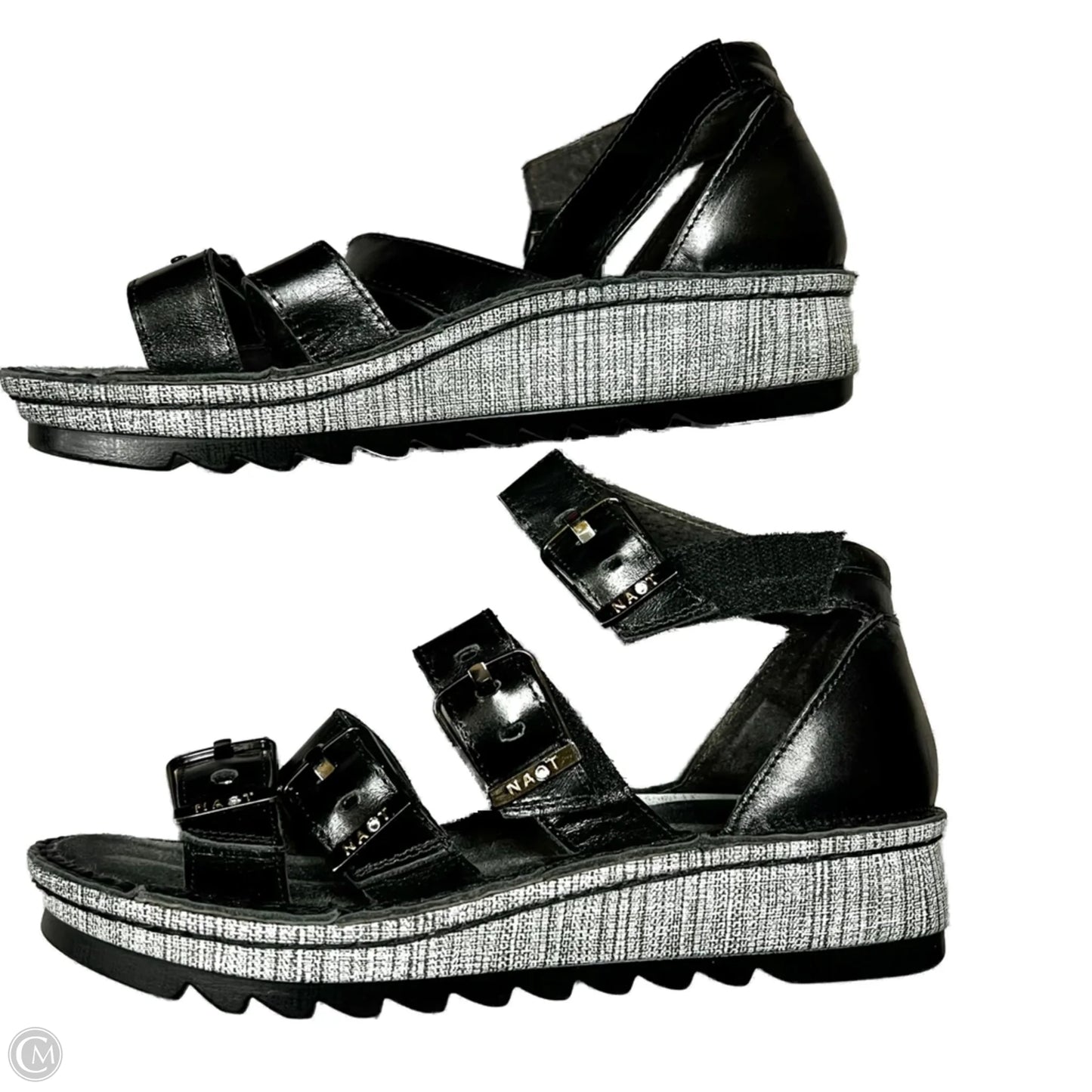Sandals Heels Platform By Naot In Black, Size: 7.5