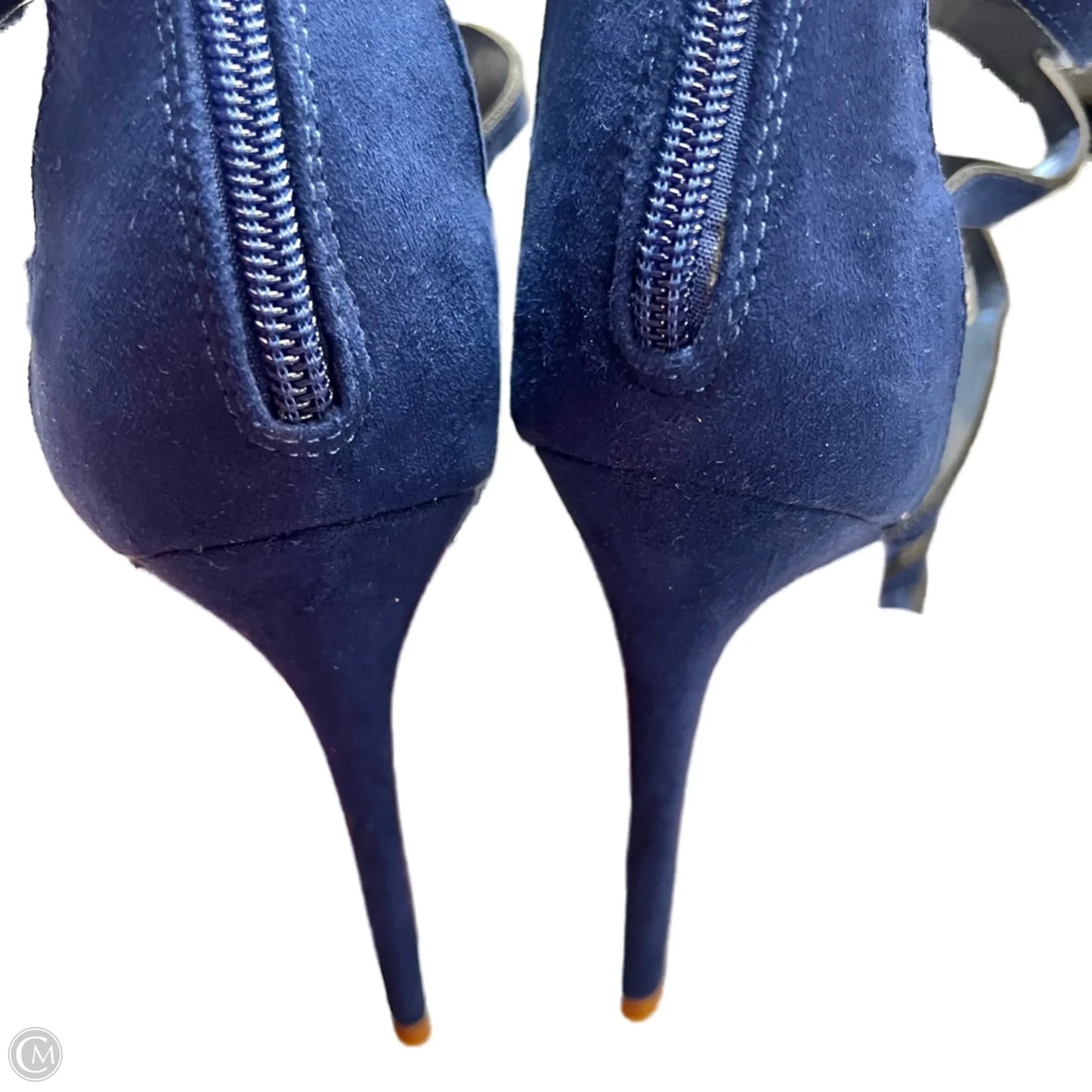 Sandals Heels Stiletto In Navy, Size: 11