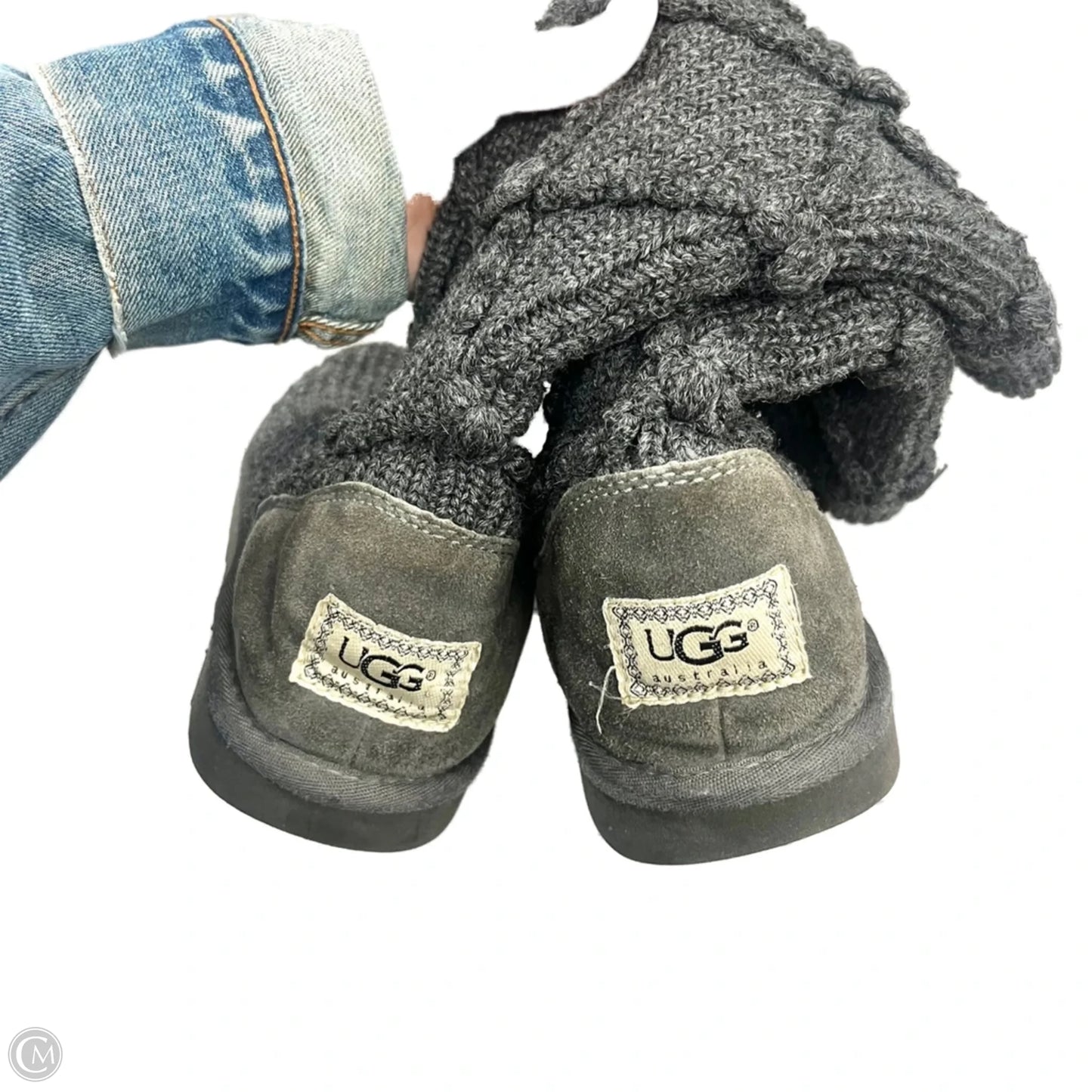 Boots Designer By Ugg In Grey, Size: 8