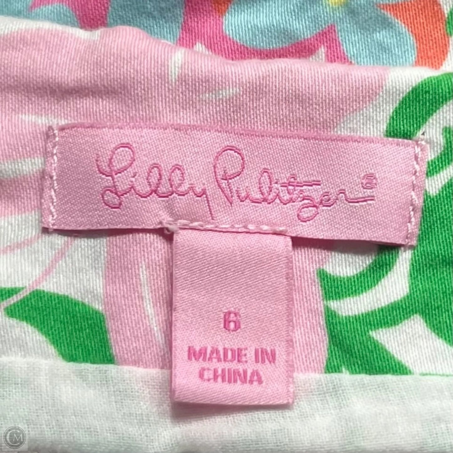 Skirt Designer By Lilly Pulitzer In Green & Pink, Size: 6