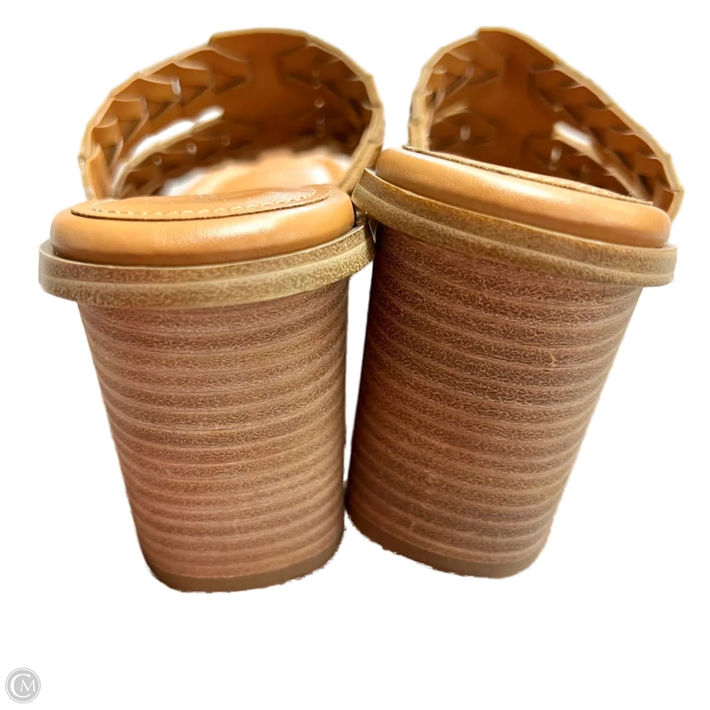 Sandals Heels Block By Marc Fisher In Tan, Size: 8.5