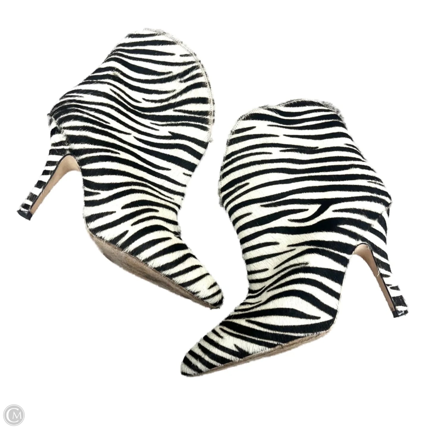 Boots Ankle Heels By Paris Texas In Zebra Print, Size: 7.5