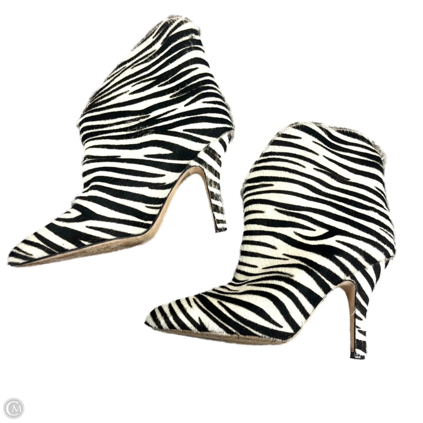Boots Ankle Heels By Paris Texas In Zebra Print, Size: 7.5