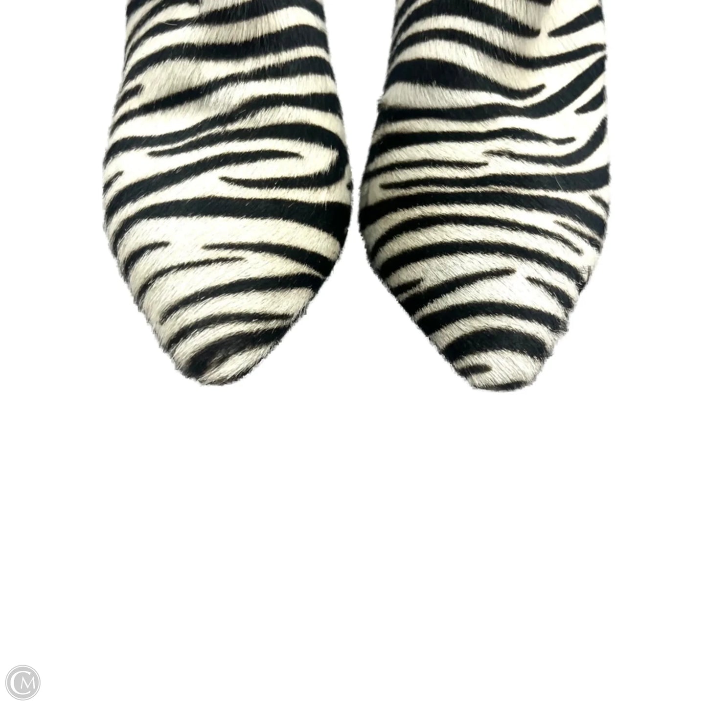 Boots Ankle Heels By Paris Texas In Zebra Print, Size: 7.5