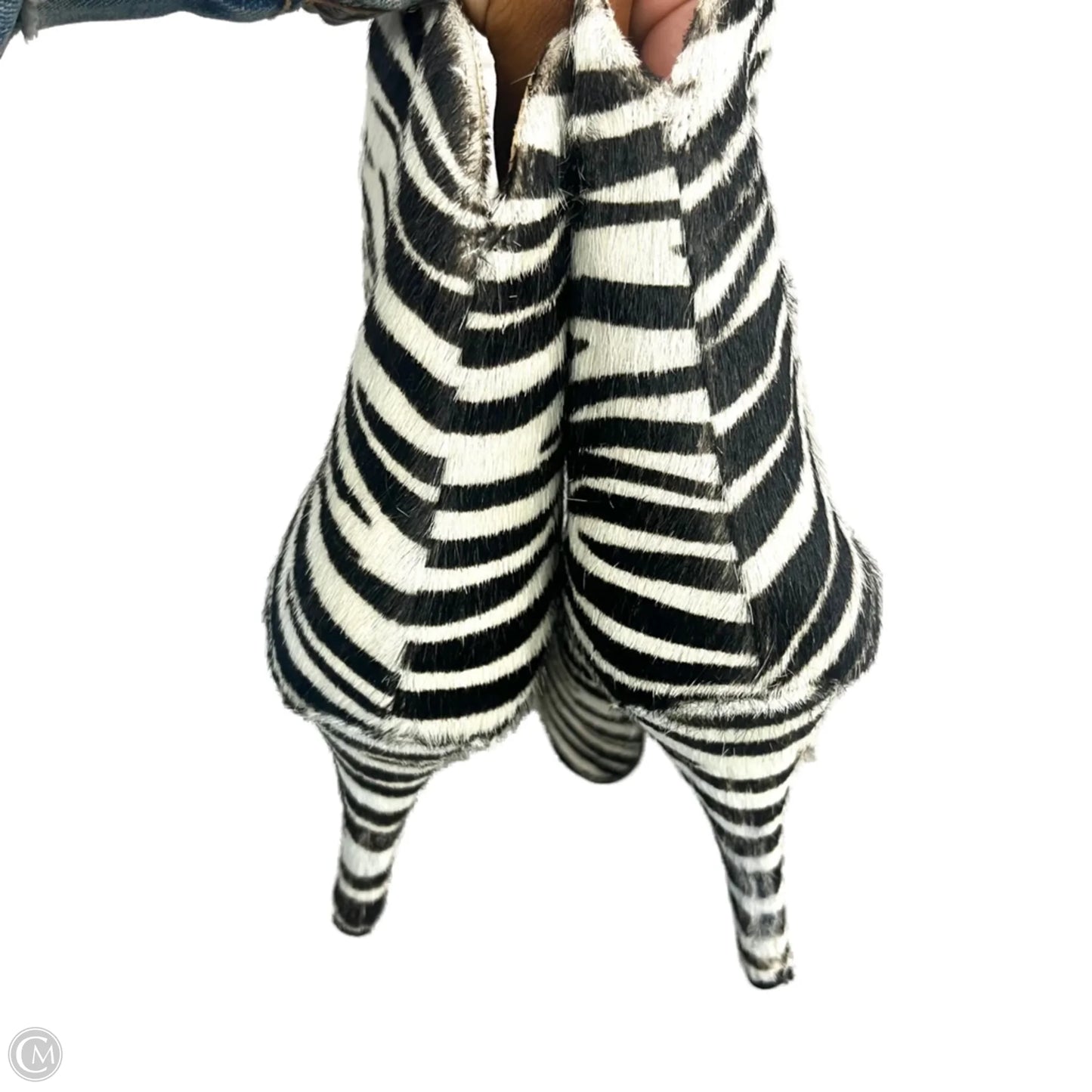 Boots Ankle Heels By Paris Texas In Zebra Print, Size: 7.5