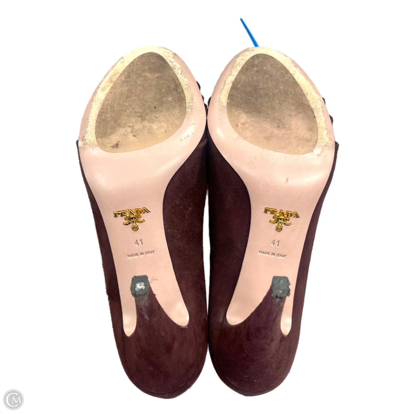 Sandals Luxury Designer By Prada In Purple, Size: 10.5