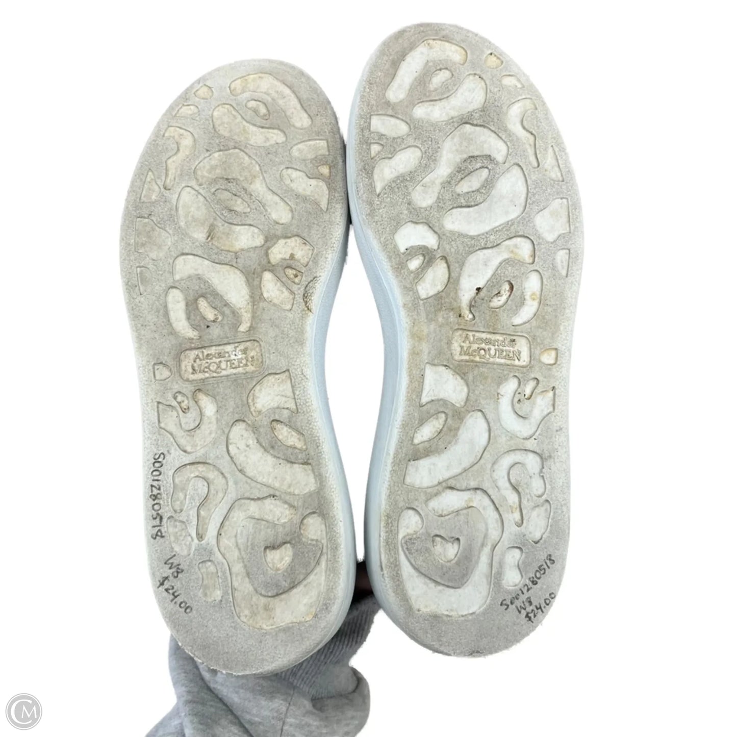 Shoes Luxury Designer By Alexander Mcqueen In Black & White, Size: 6.5