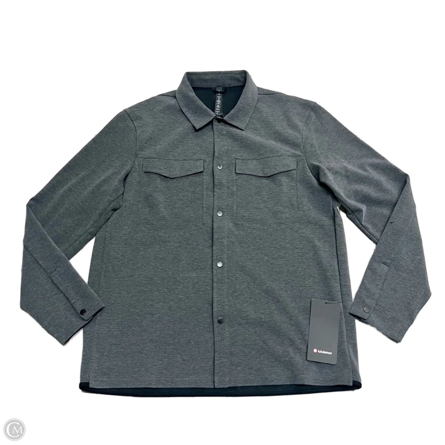 Top Long Sleeve By Lululemon In Grey, Size: Xl