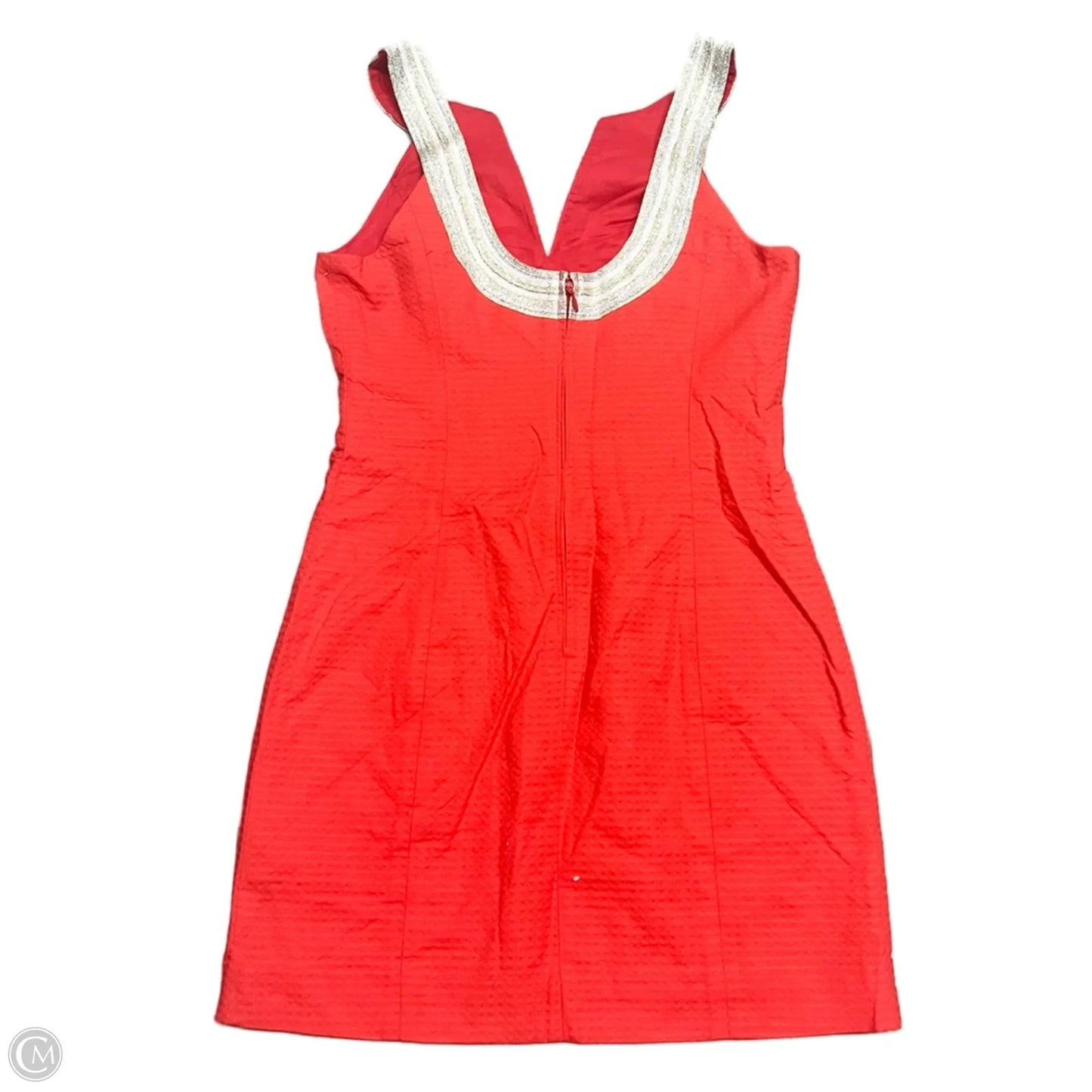 Dress Designer By Lilly Pulitzer In Gold & Orange, Size: S