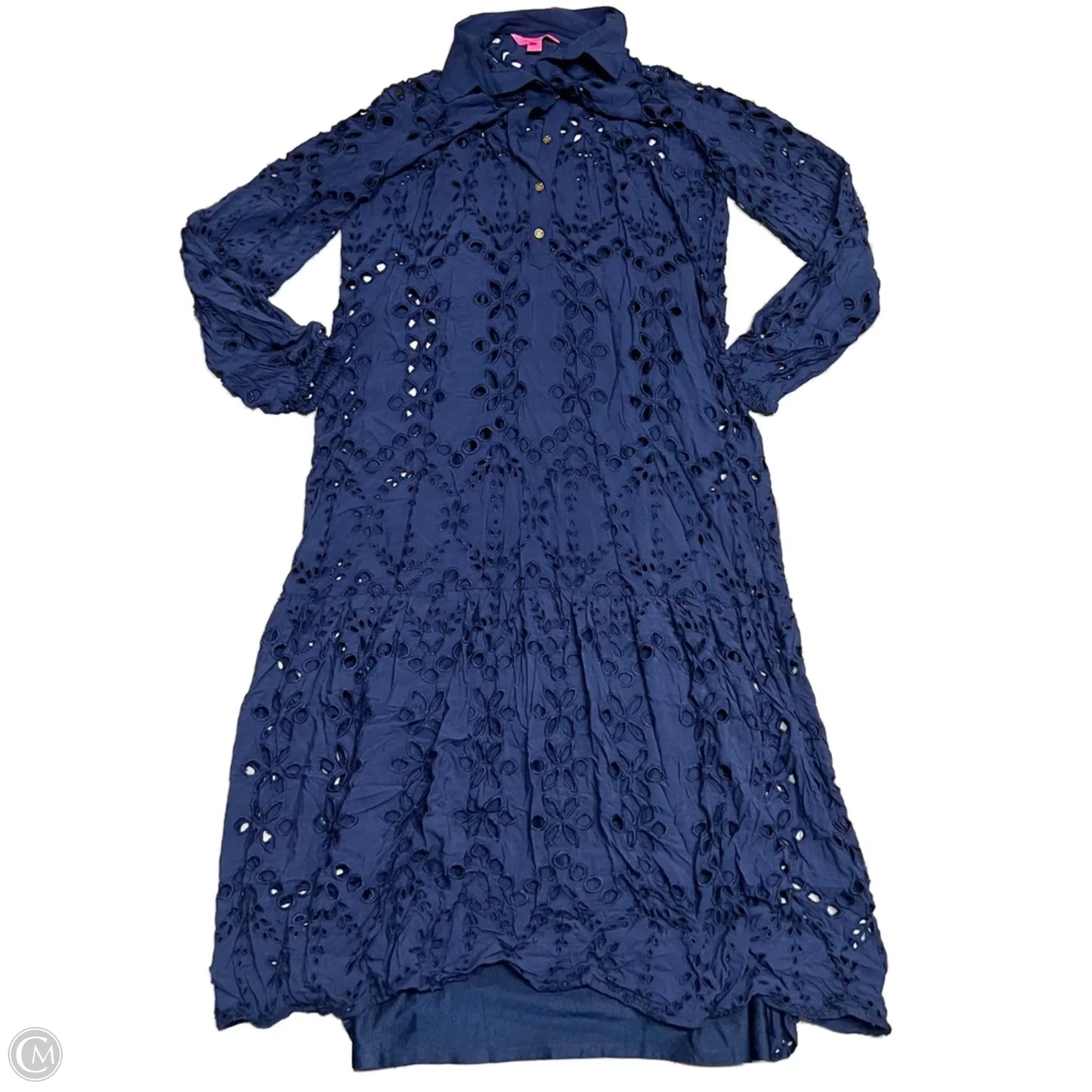 Dress Designer By Lilly Pulitzer In Navy, Size: L