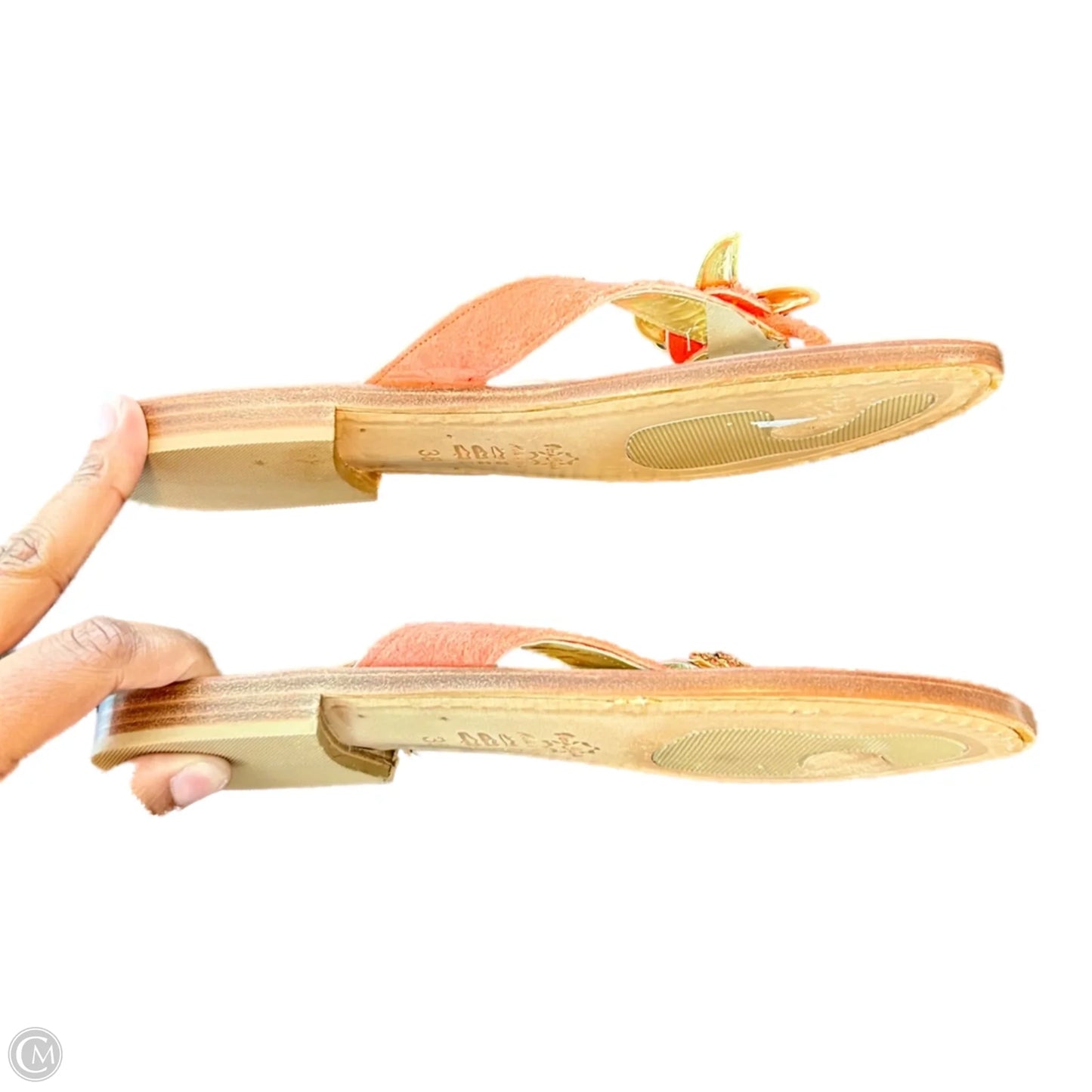 Sandals Flats By Sandali Tipici In Orange, Size: 7.5