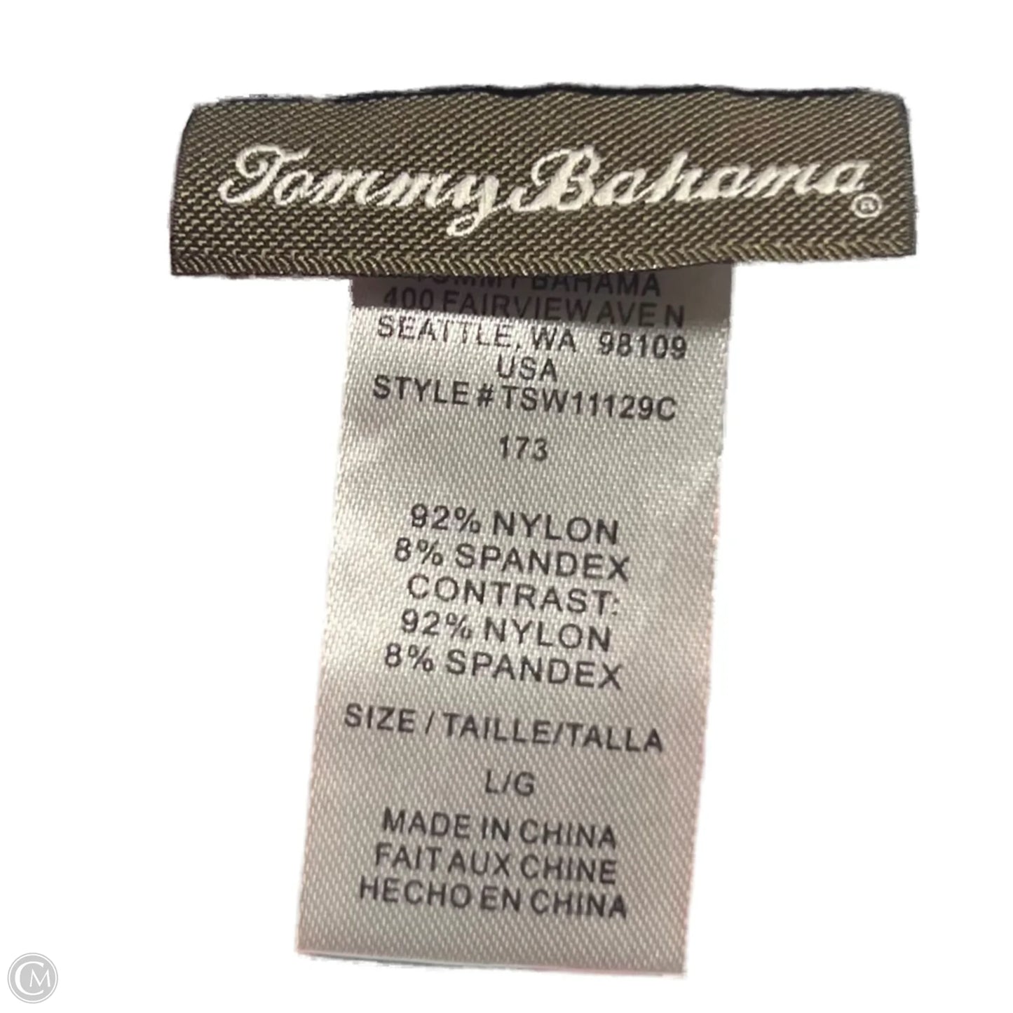 Top Long Sleeve By Tommy Bahama In Blue & Orange, Size: L