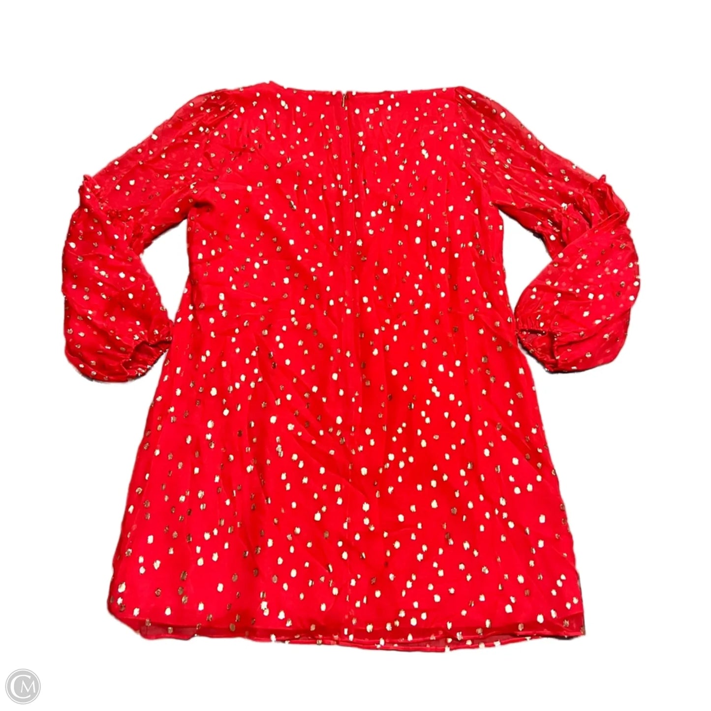 Dress Designer By Lilly Pulitzer In Gold & Red, Size: L
