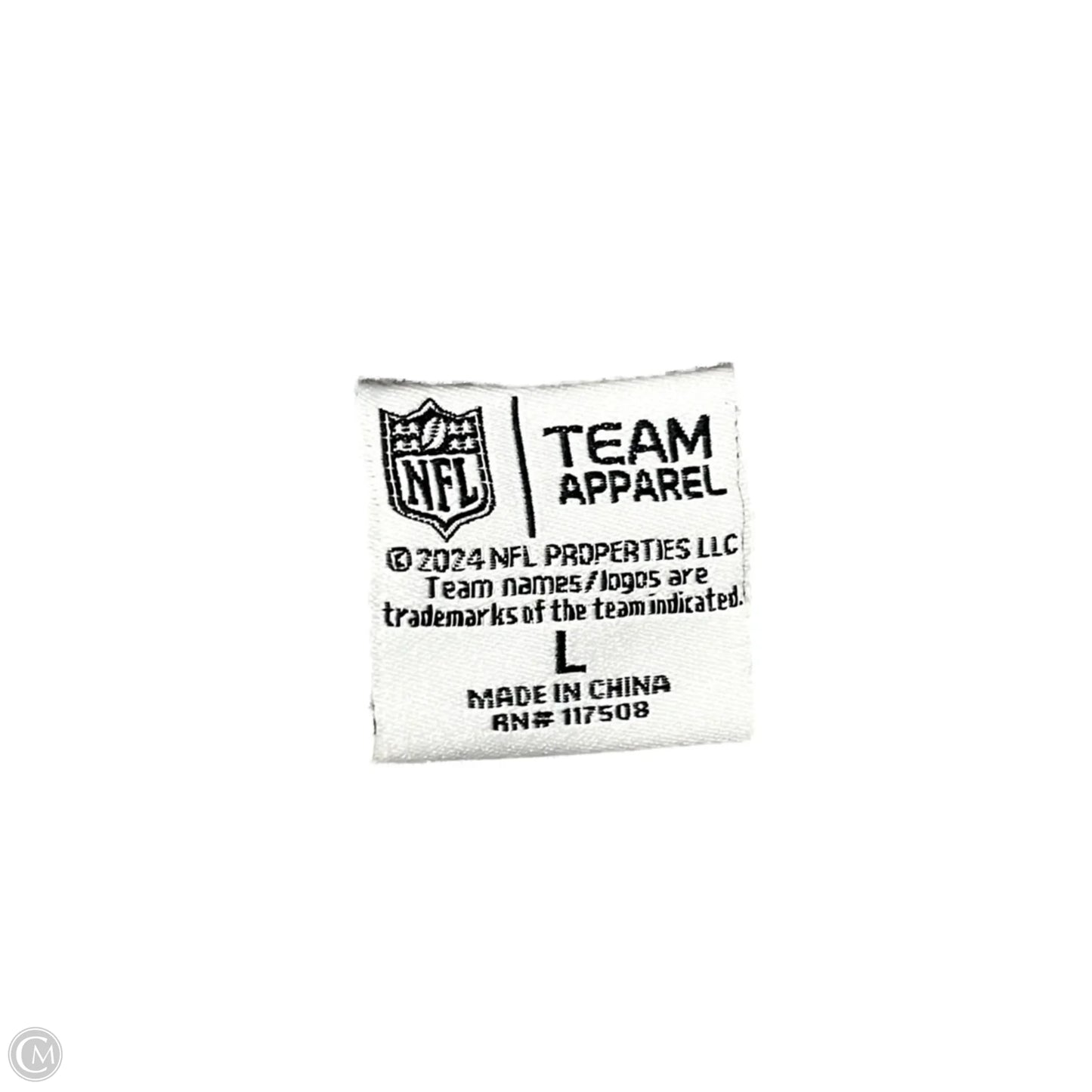 Top Long Sleeve By Nfl In Green & Grey, Size: L