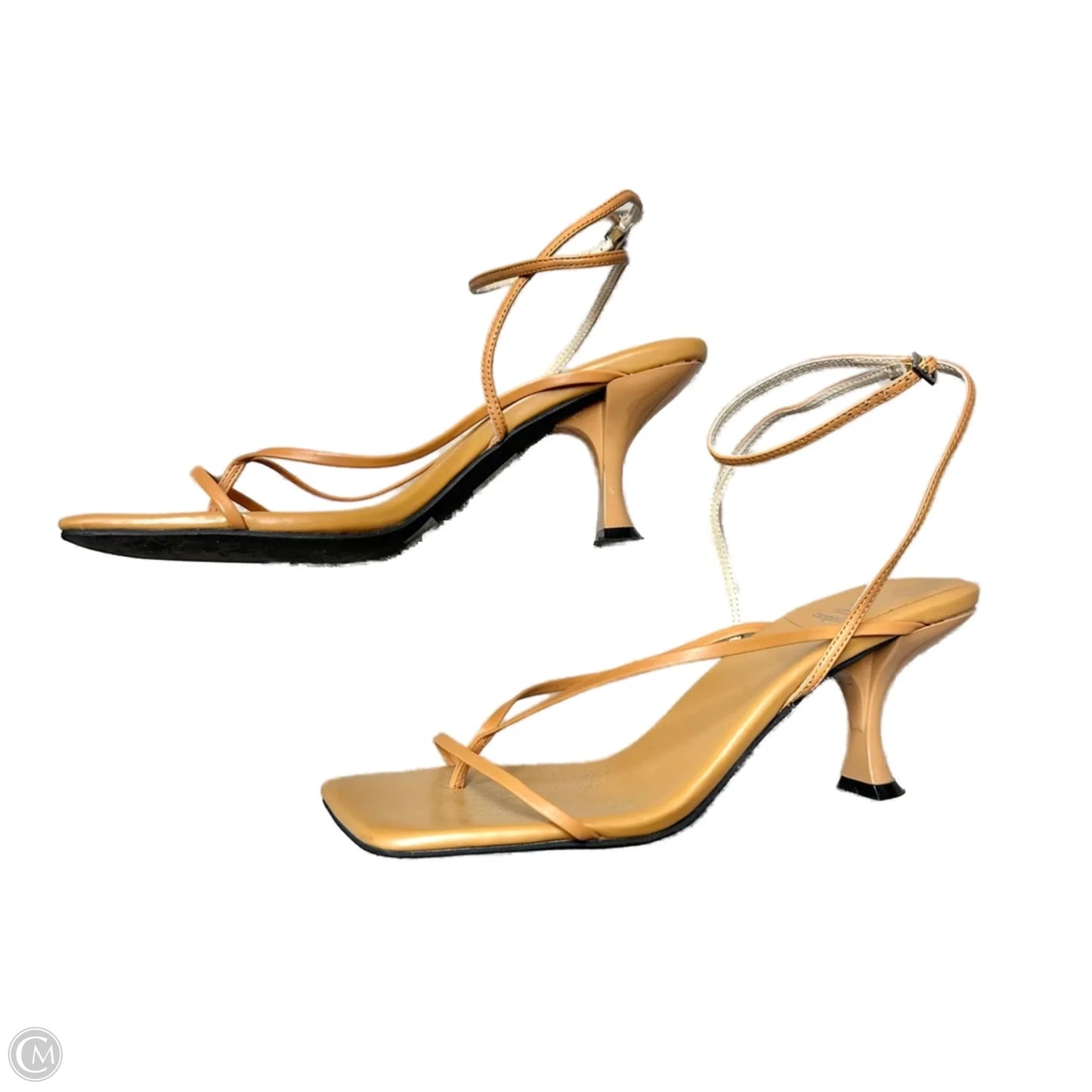 Sandals Heels Kitten By Jeffery Campbell In Tan, Size: 9.5