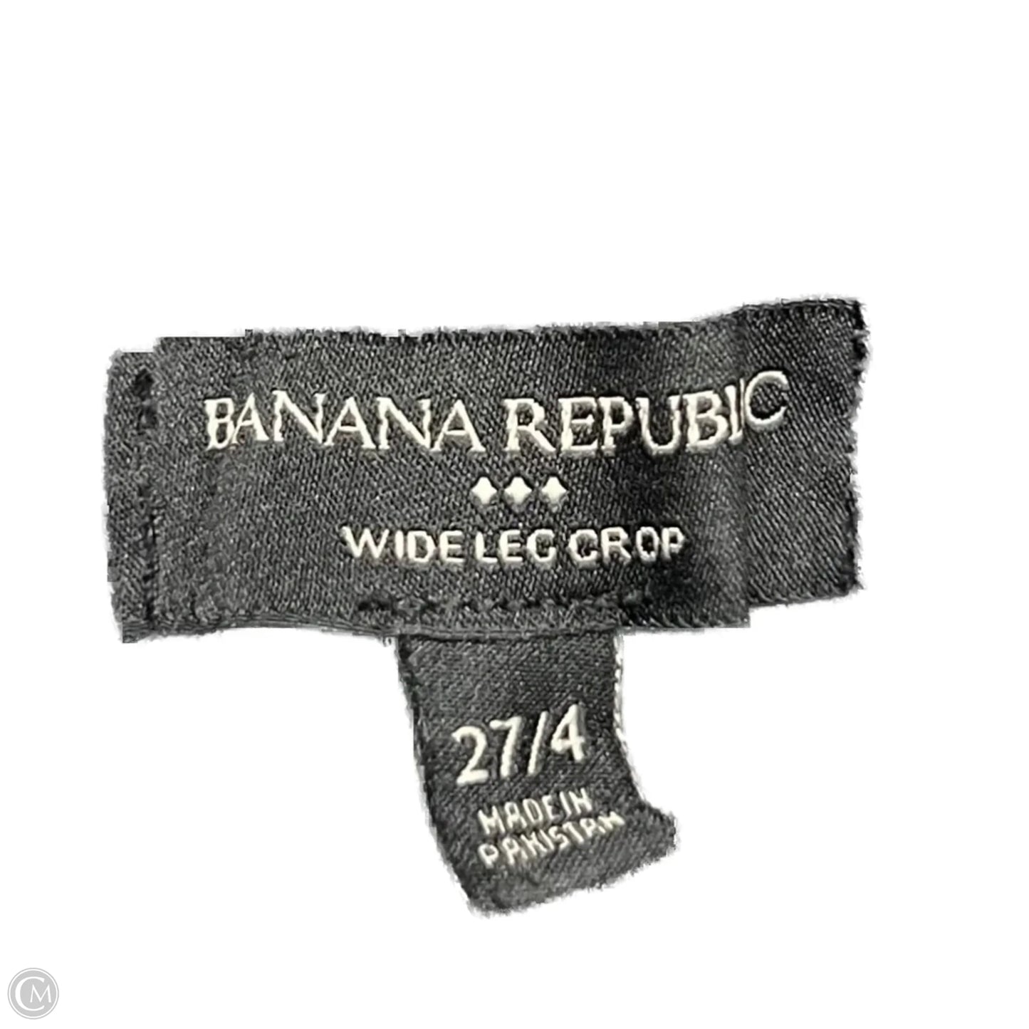 Jeans Wide Leg By Banana Republic In Black Denim, Size: 4