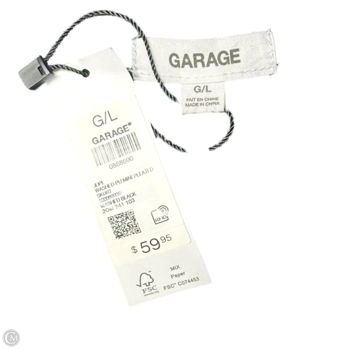 Skort By Garage In Black, Size: 12