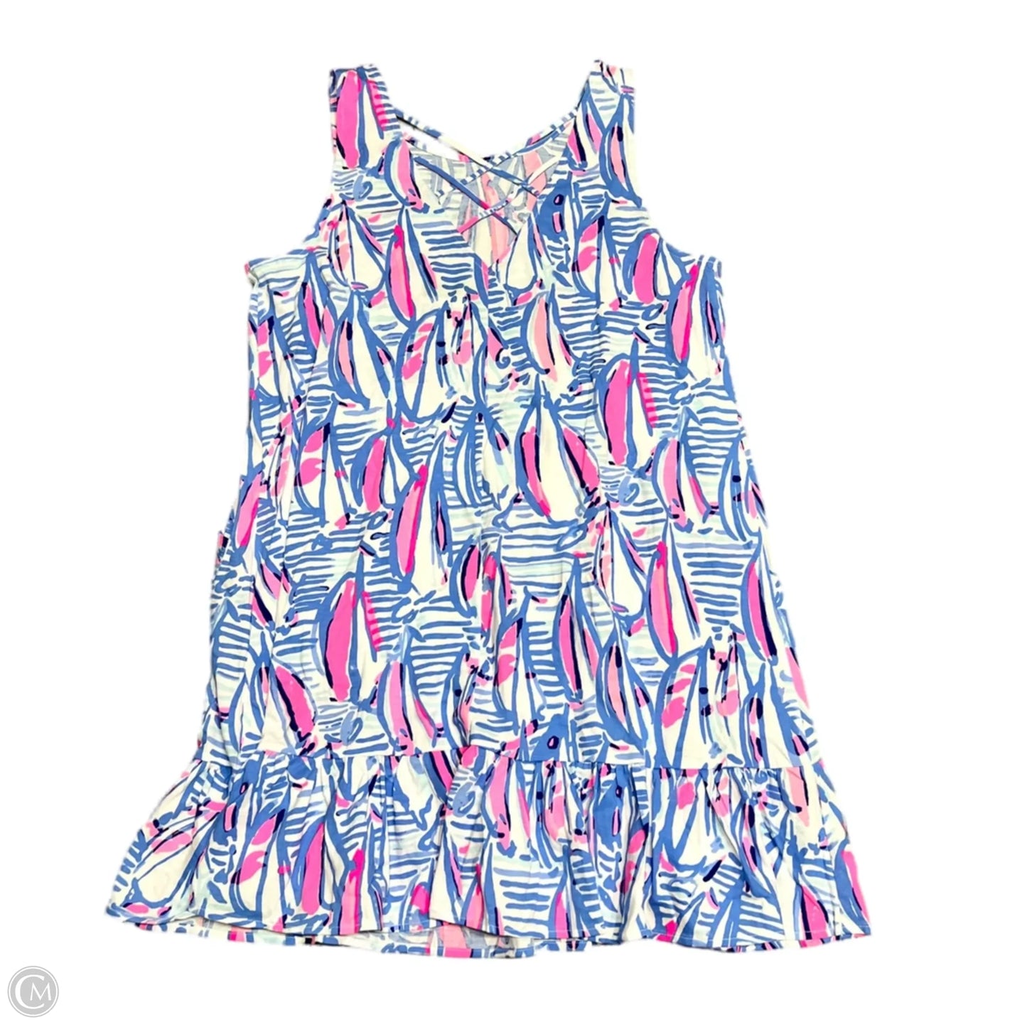 Dress Designer By Lilly Pulitzer In Blue & Pink, Size: Xl
