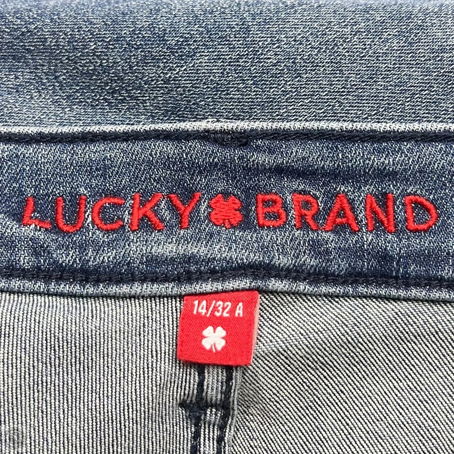 Jeans Wide Leg By Lucky Brand In Blue Denim, Size: 14