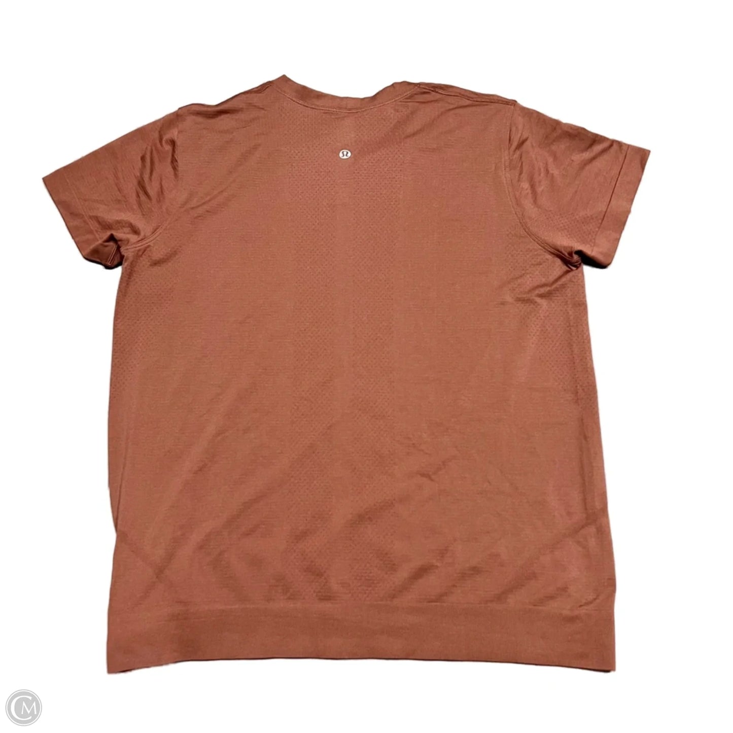 Athletic Top Short Sleeve By Lululemon In Brown, Size: M