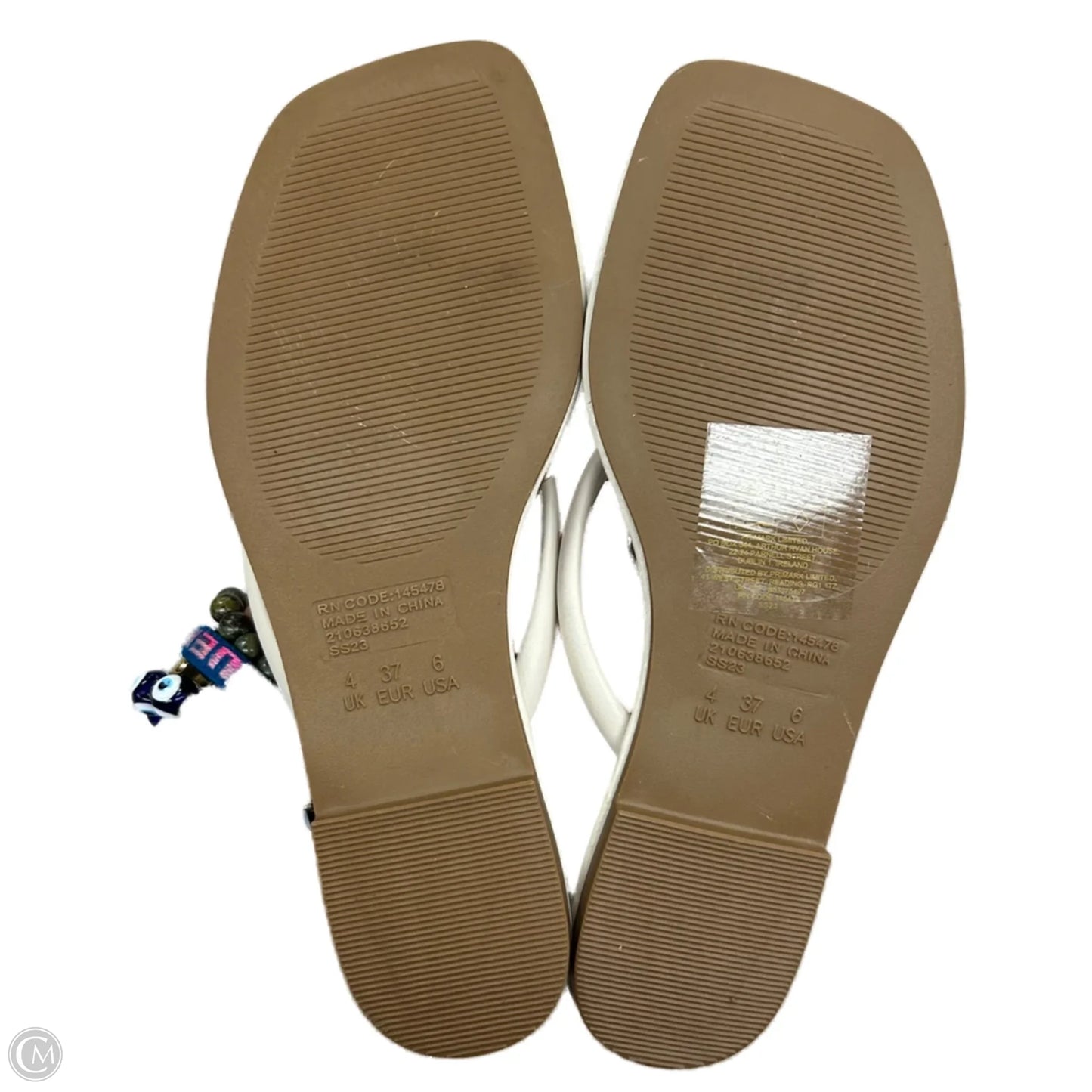 Sandals Flats By Primark In Cream, Size: 6