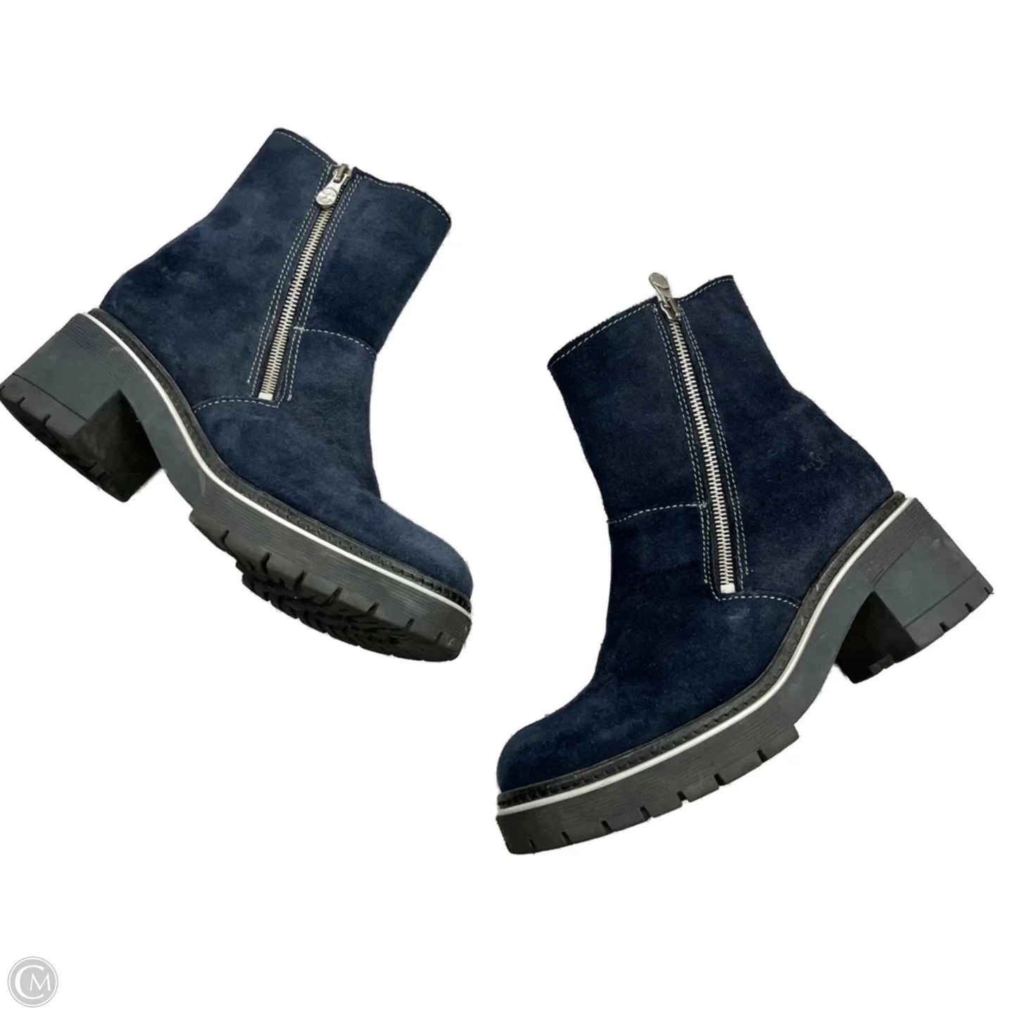 Boots Ankle Heels In Blue, Size: 6.5