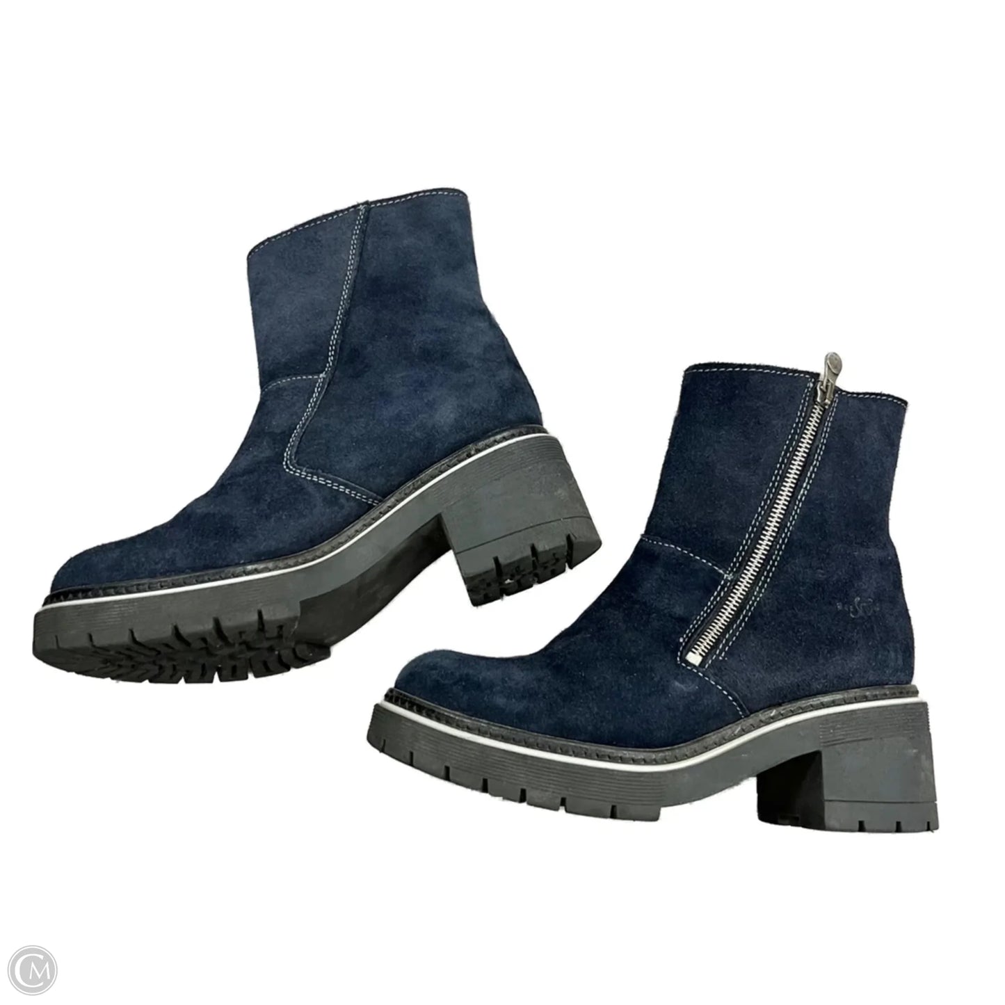 Boots Ankle Heels In Blue, Size: 6.5
