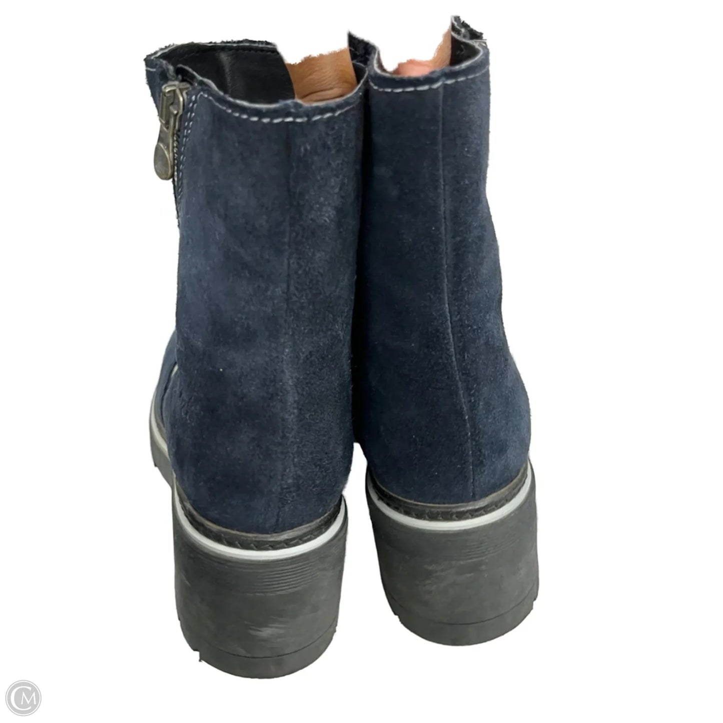 Boots Ankle Heels In Blue, Size: 6.5