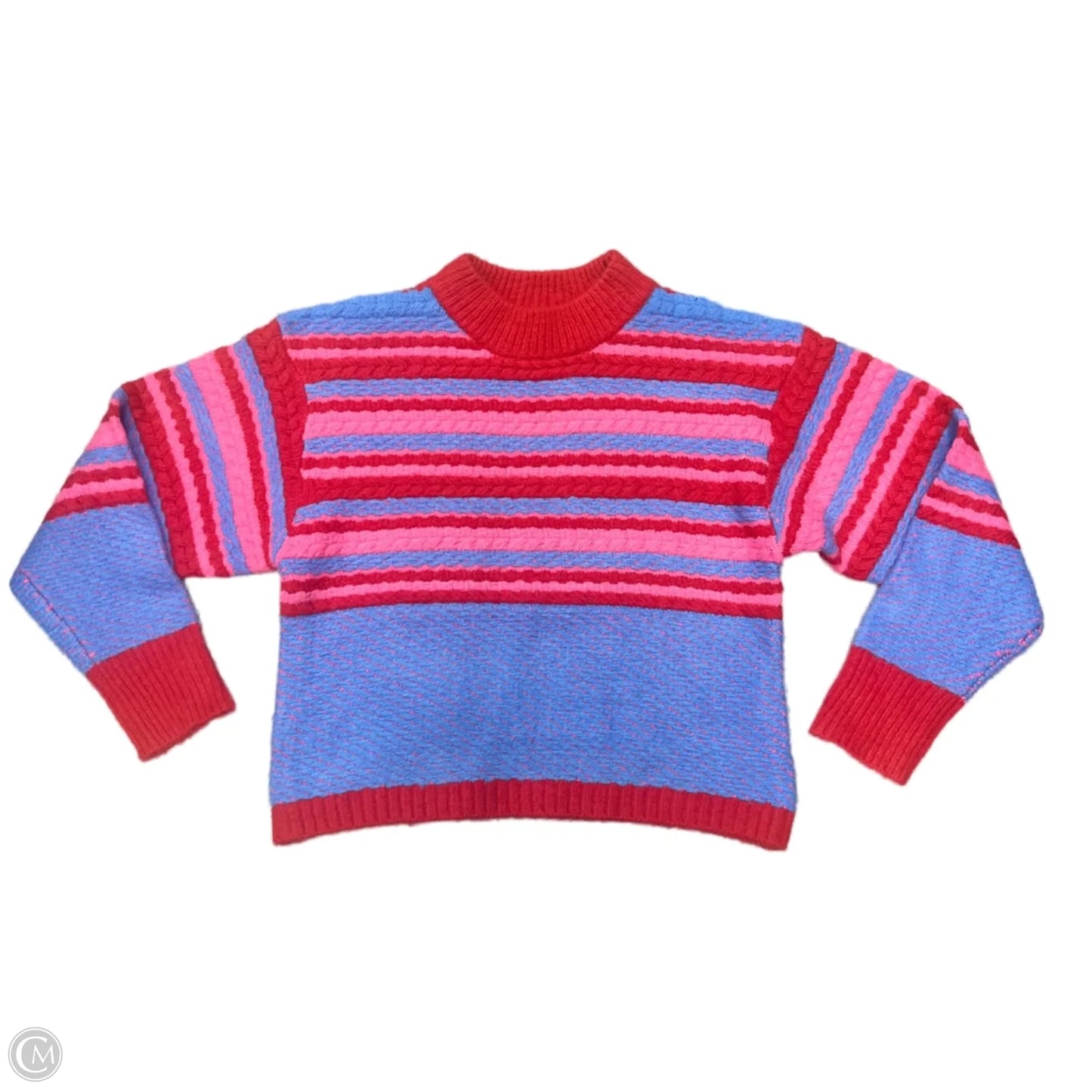Sweater By Allison In Blue & Red, Size: M