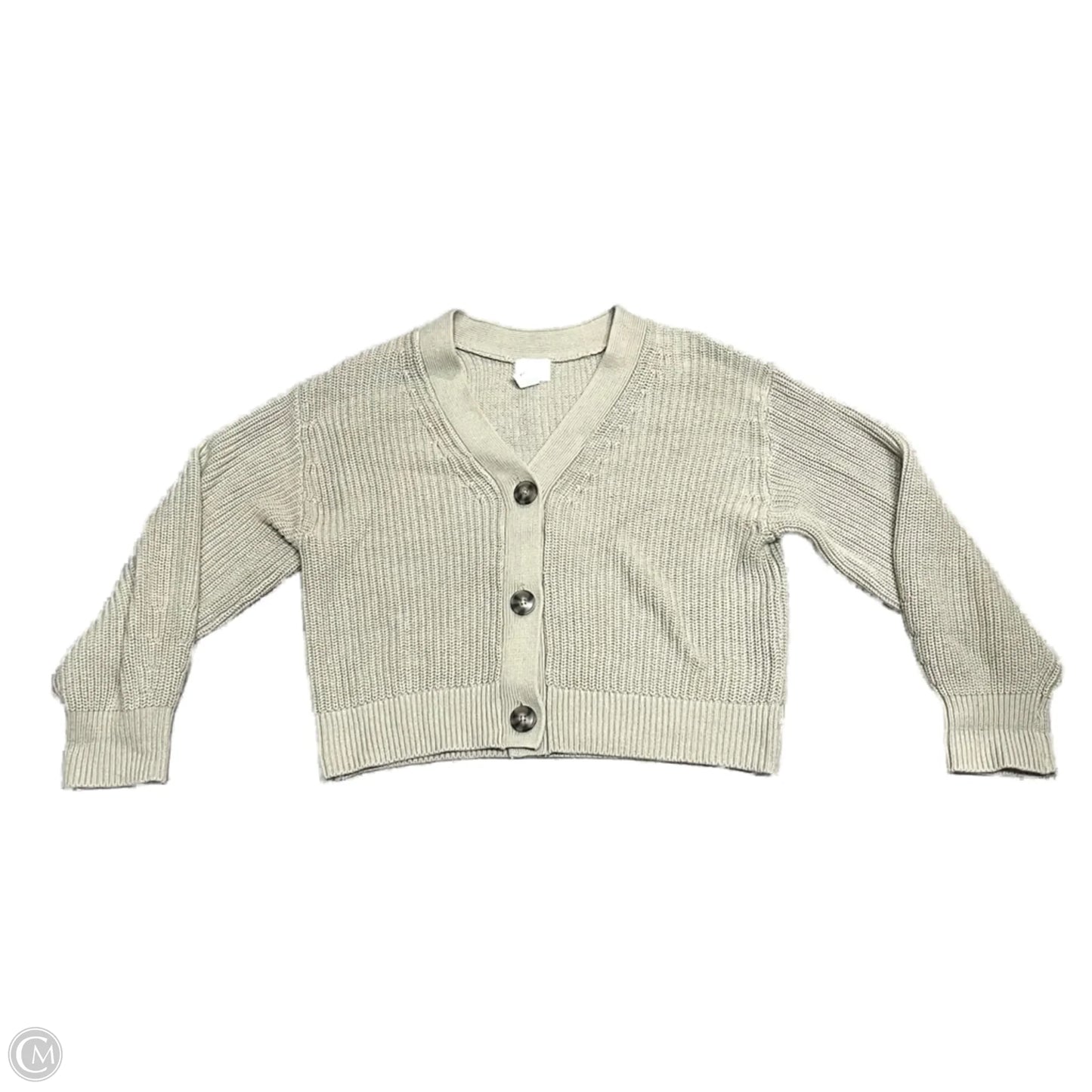 Sweater Cardigan By H&m In Green, Size: S