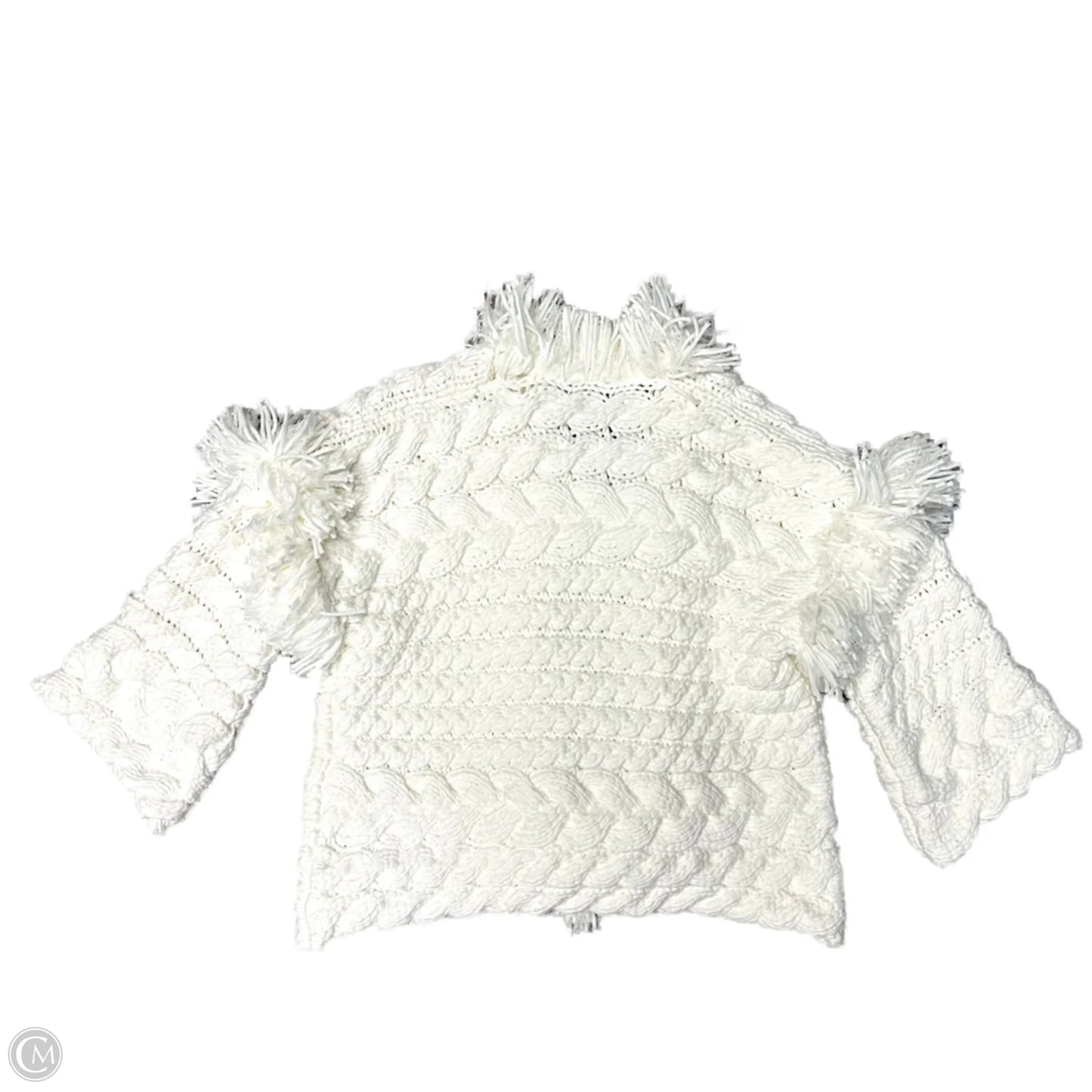 Sweater Cardigan By Lord And Taylor In Cream, Size: L