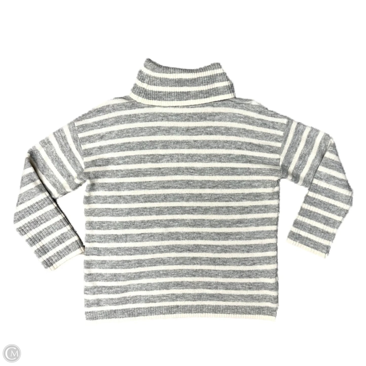 Sweater By Loft In Cream & Grey, Size: L