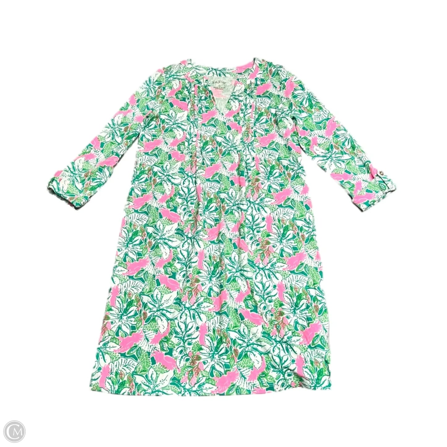 Dress Designer By Lilly Pulitzer In Green & Pink, Size: S