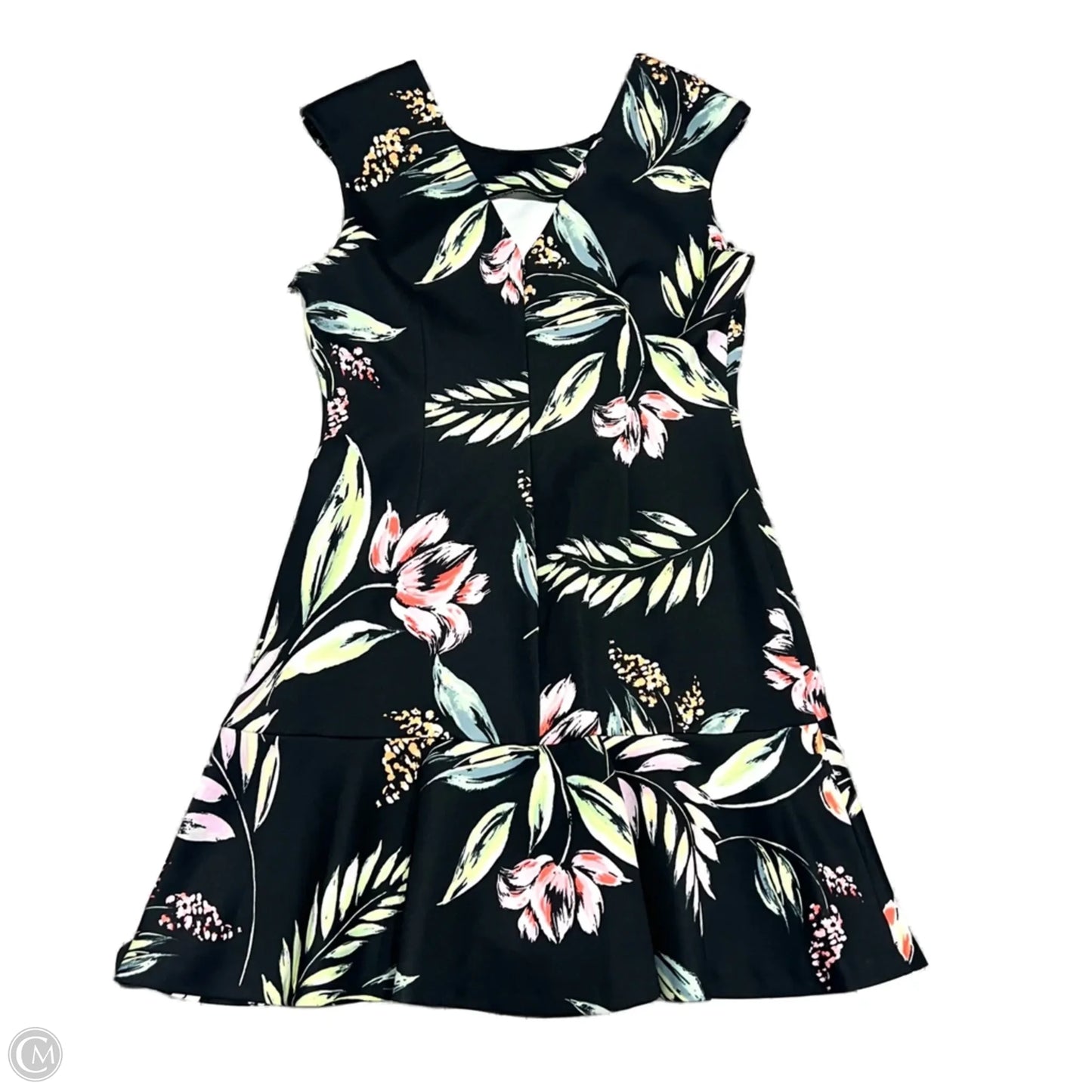 Dress Party Midi By Vince Camuto In Black & Green, Size: L