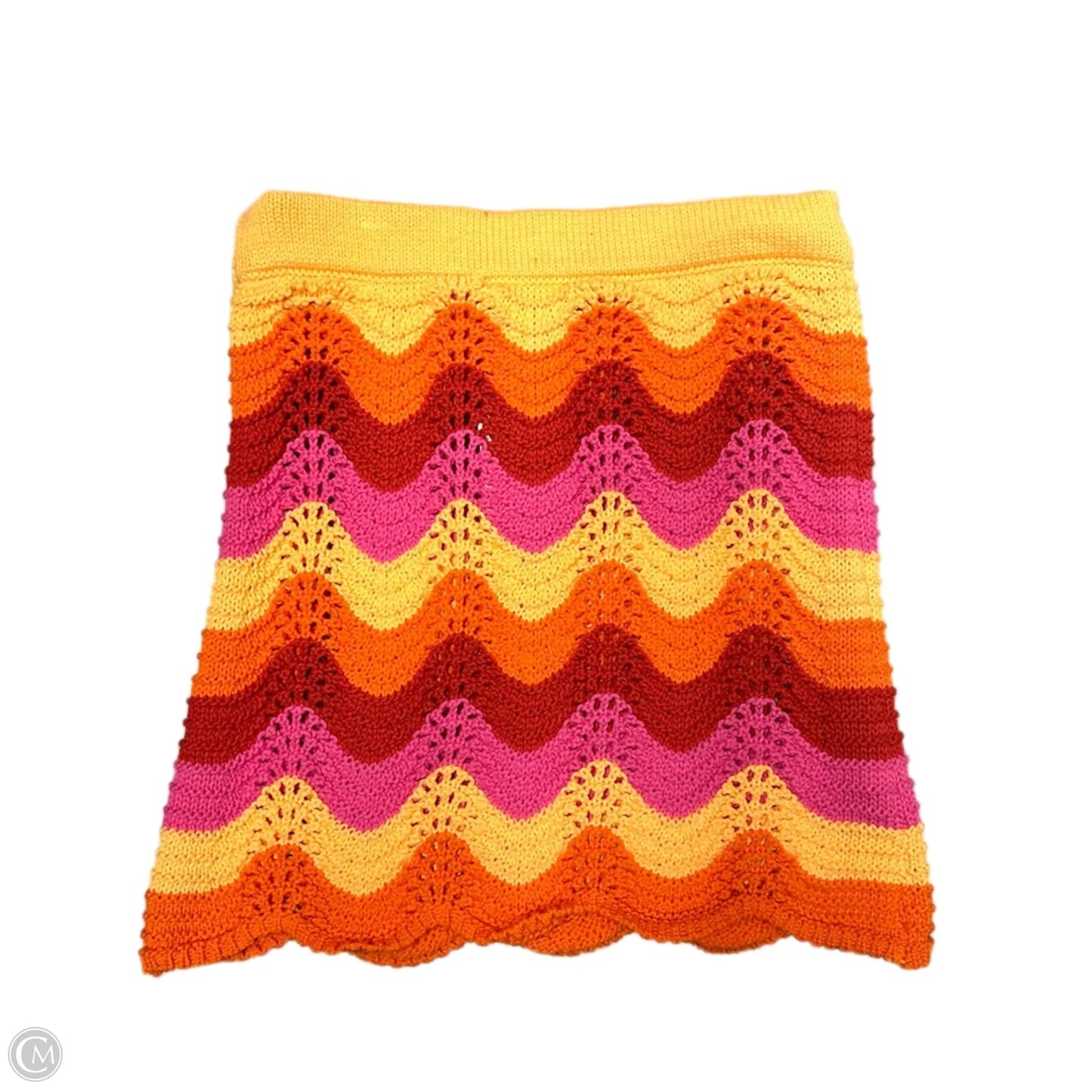 Skirt Mini & Short By Mng In Orange & Pink, Size: 8