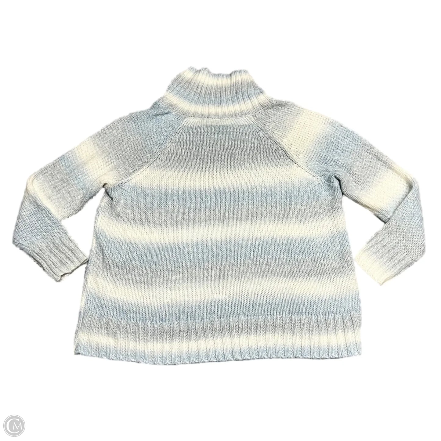 Sweater By Blair In Blue & Cream, Size: 3x