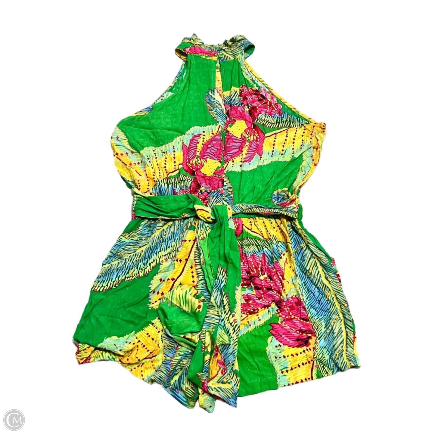 Romper By Cynthia Rowley In Green & Yellow, Size: S