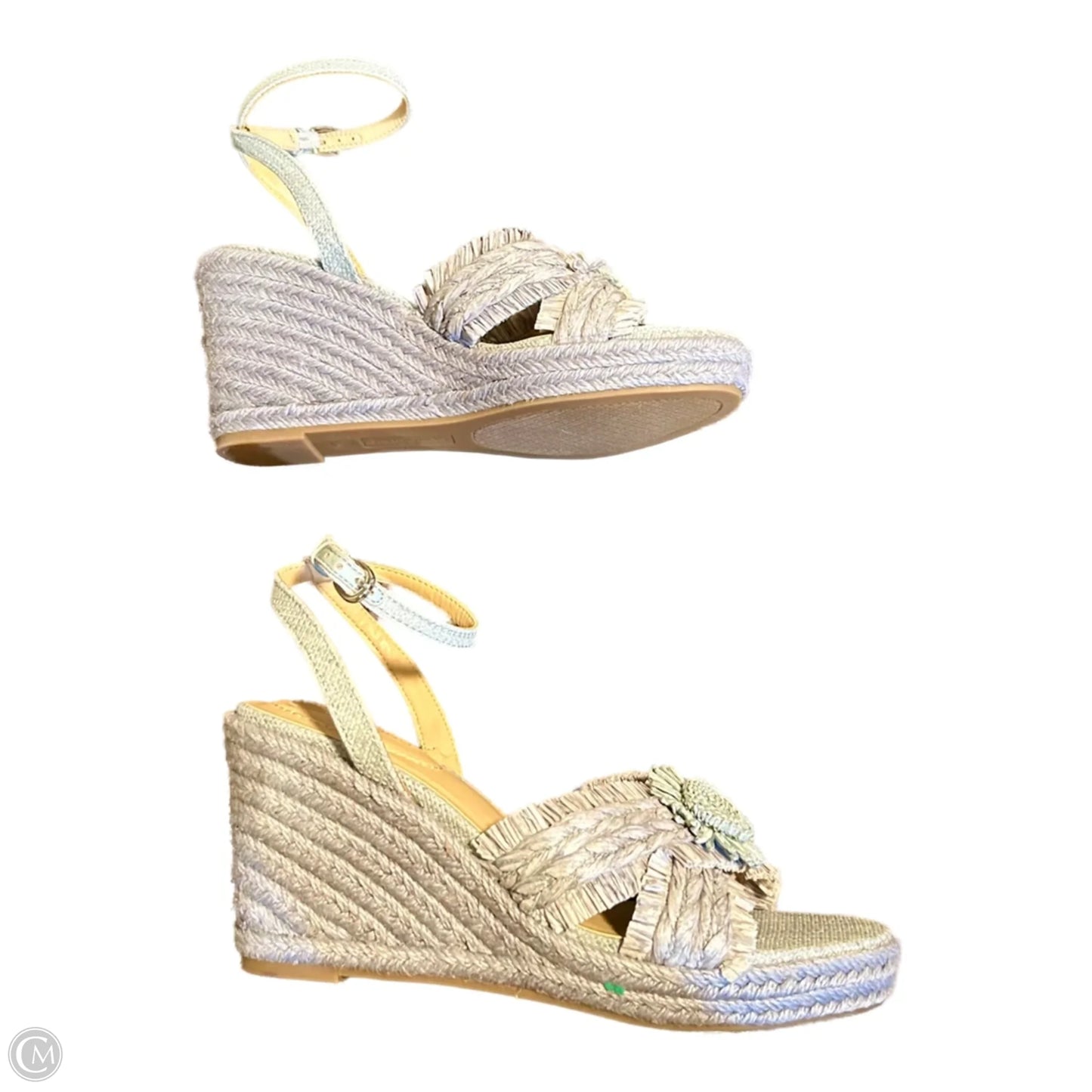 Sandals Heels Wedge By Bandolino In Grey, Size: 9