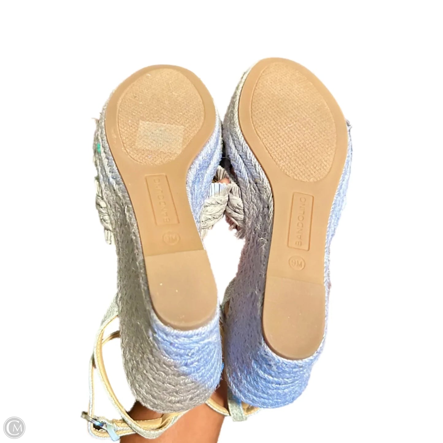 Sandals Heels Wedge By Bandolino In Grey, Size: 9
