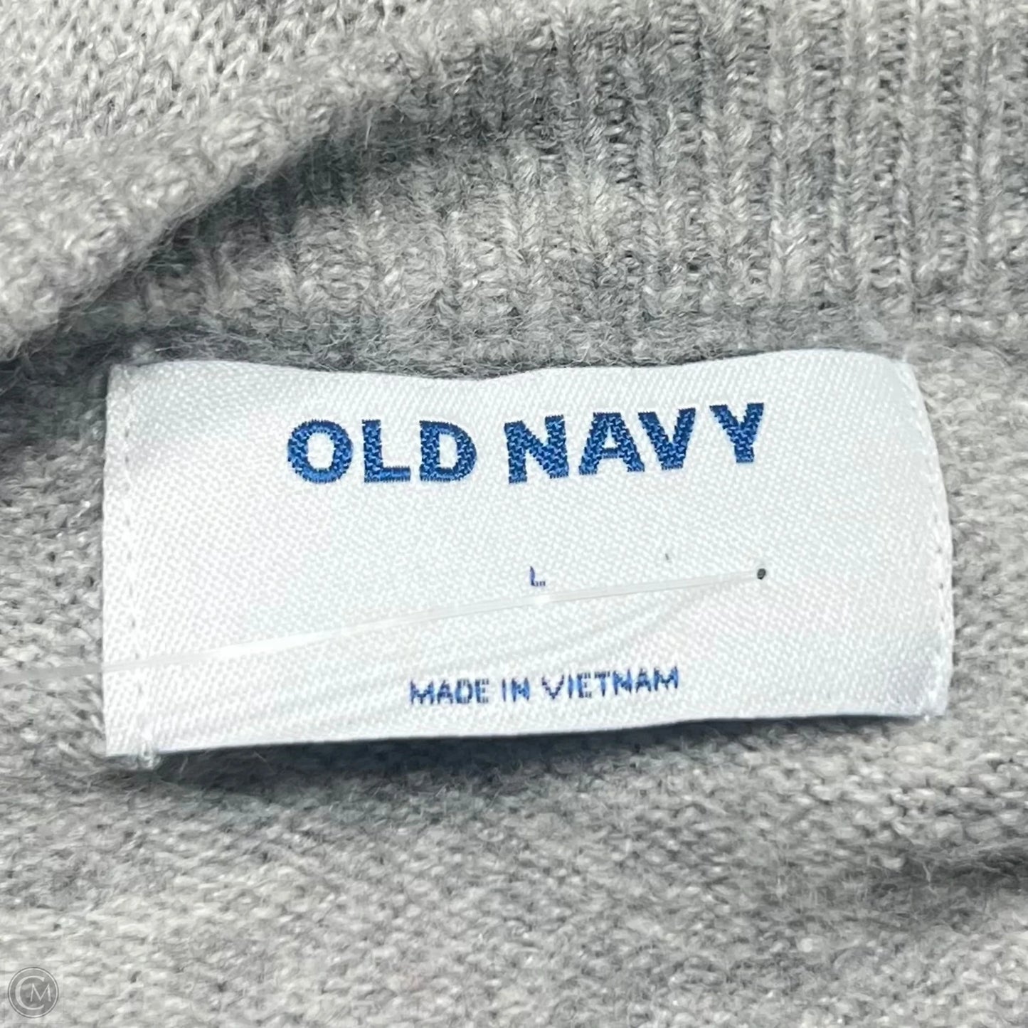 Sweater By Old Navy In Grey & White, Size: L