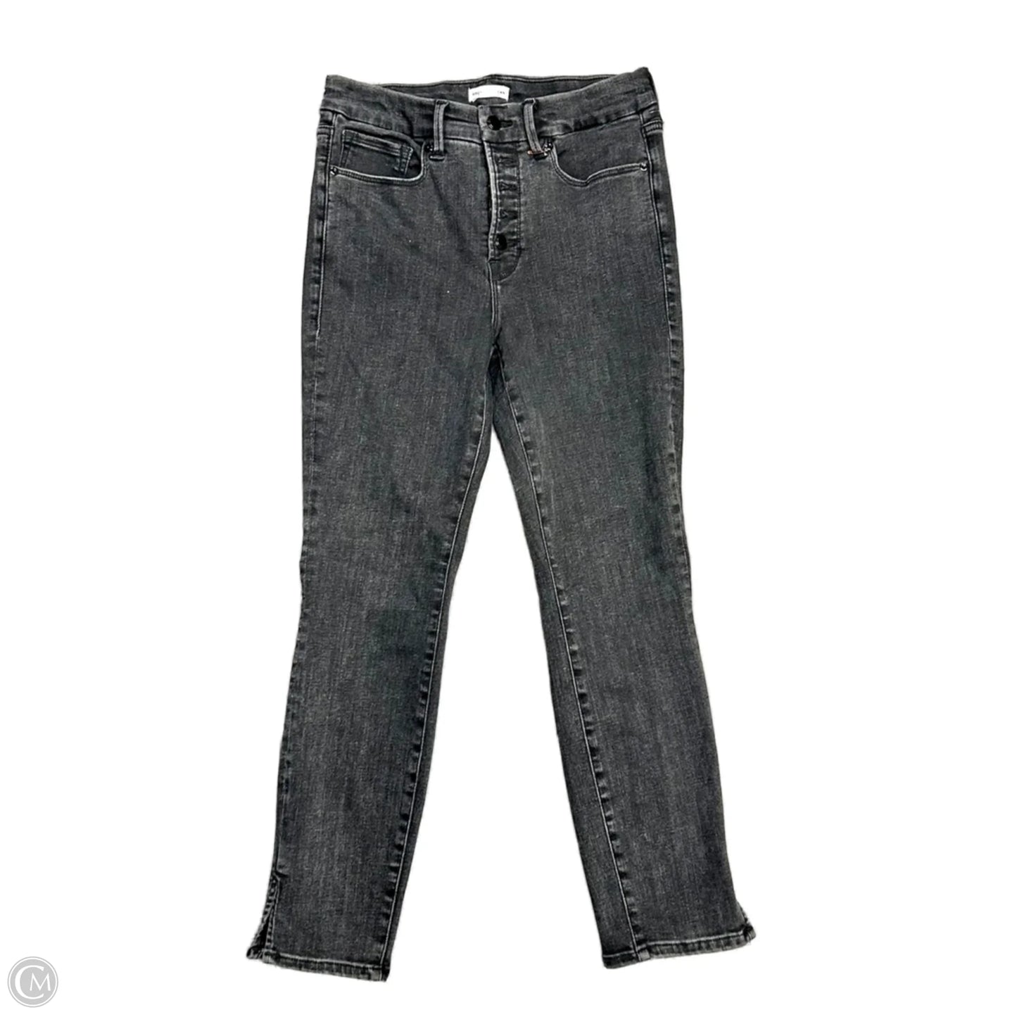 Jeans Skinny By Good American In Black Denim, Size: 8